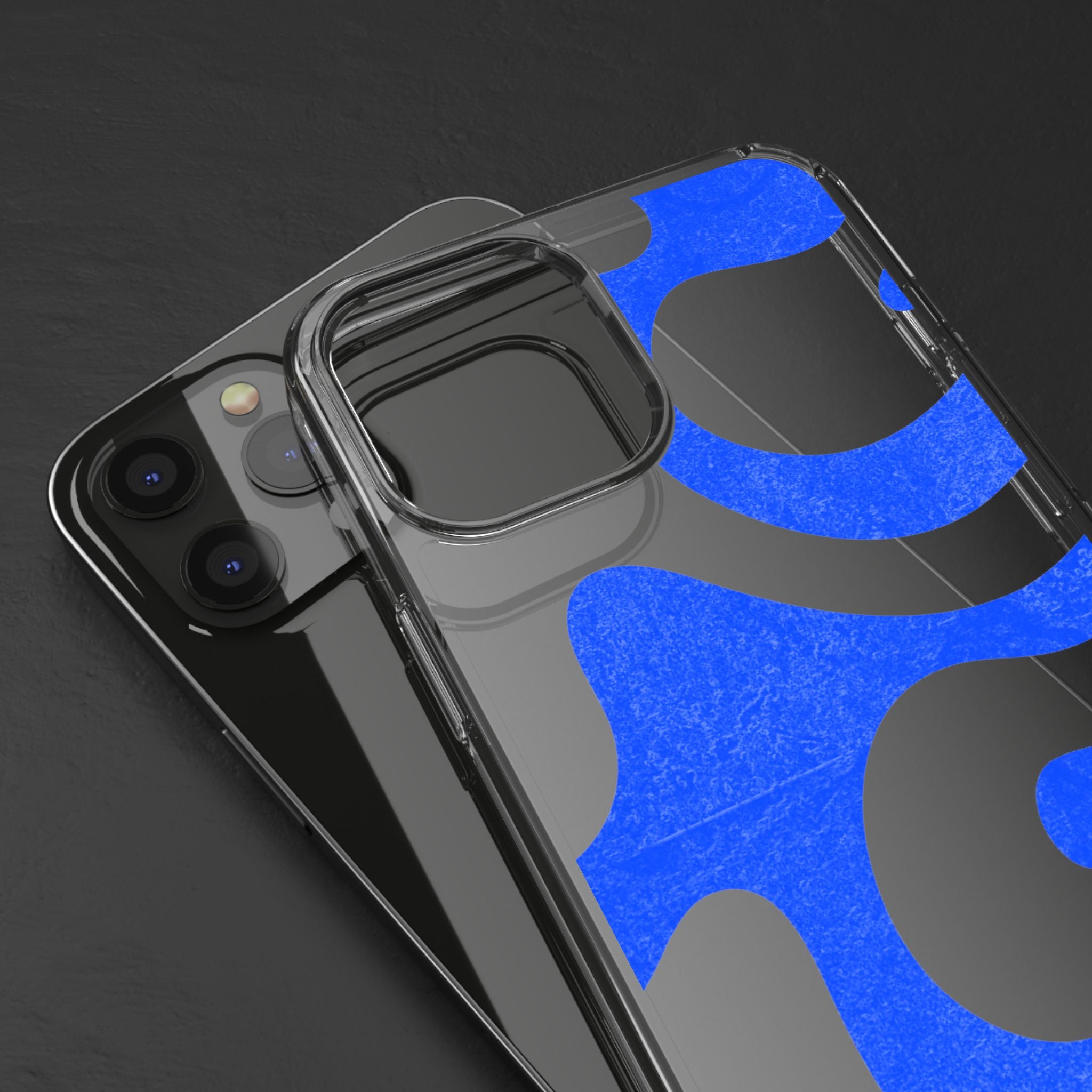 Copy of Abstract Blue Wave Clear Phone Case