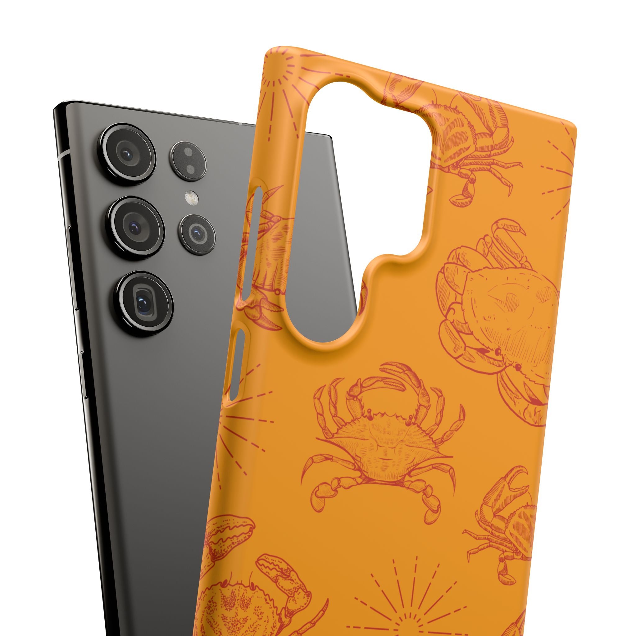 Crab Pattern Snap Case – Orange Coastal Phone Cover