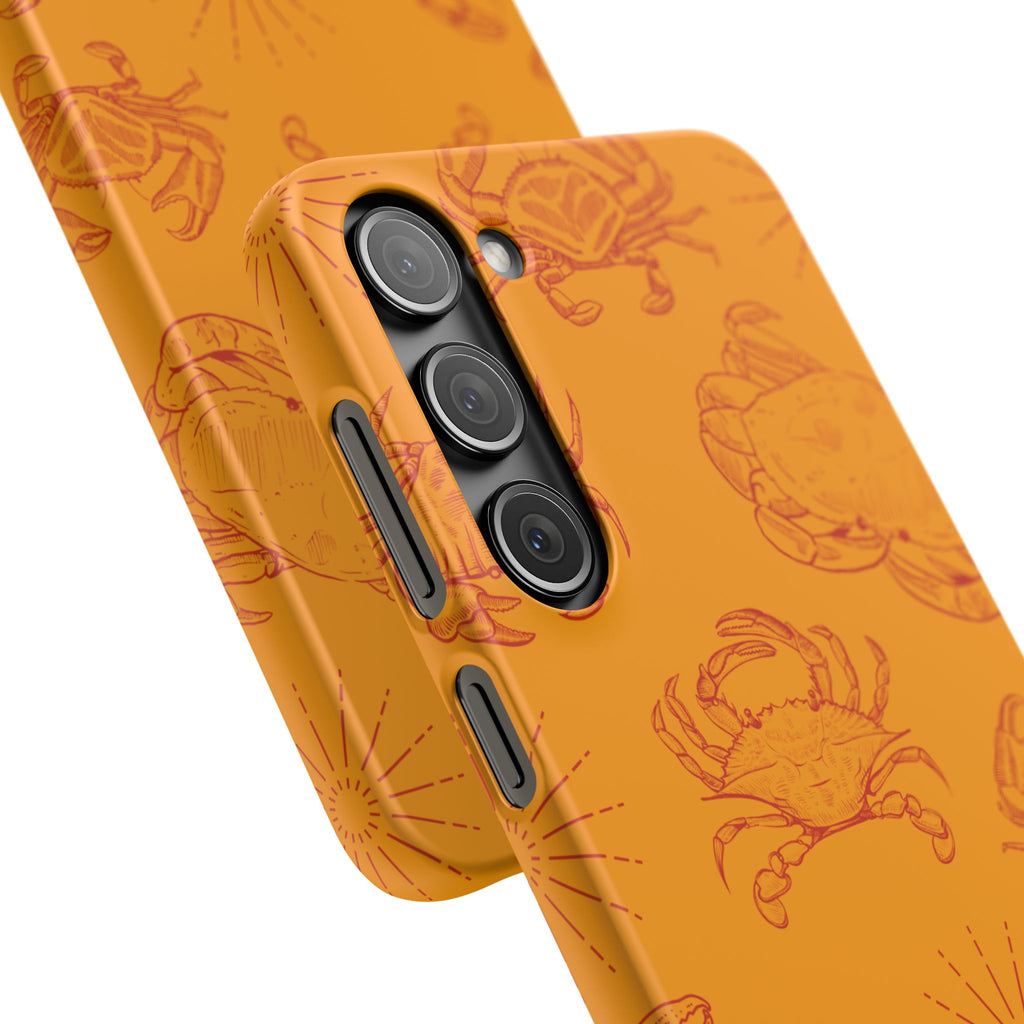 Crab Pattern Snap Case – Orange Coastal Phone Cover