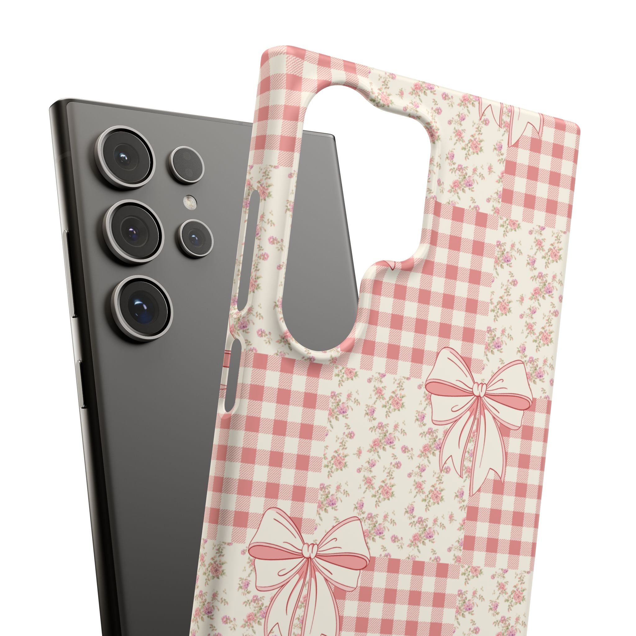 Pink Bow Patchwork Case