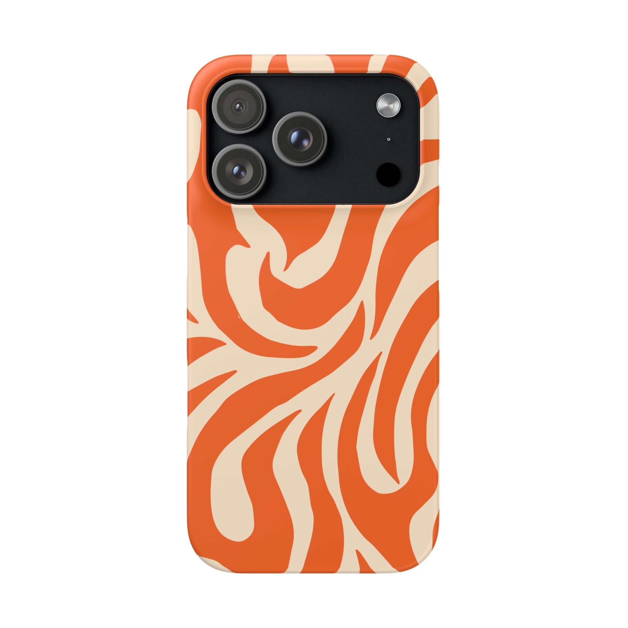 Orange Swirl Phone Case — Retro Abstract iPhone Snap Case