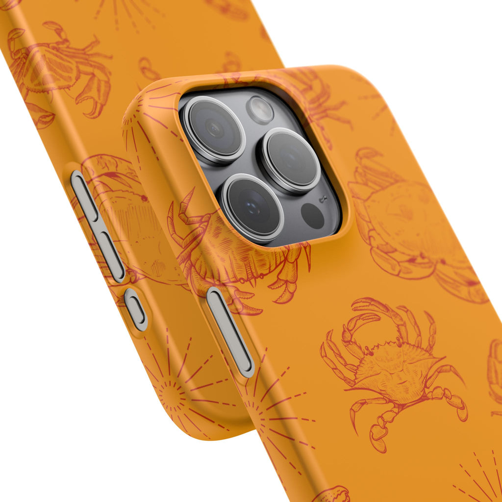 Crab Pattern Snap Case – Orange Coastal Phone Cover