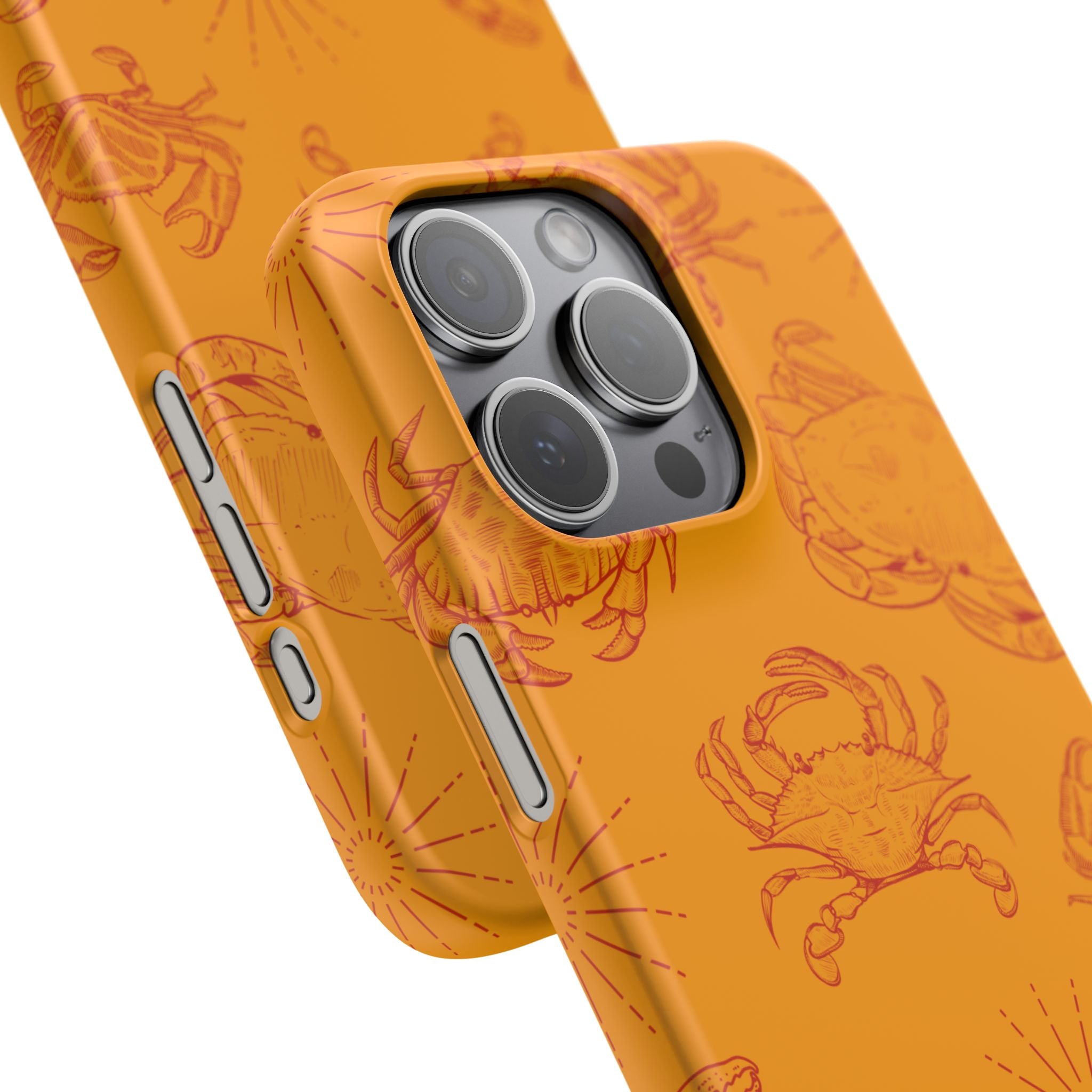 Crab Pattern Snap Case – Orange Coastal Phone Cover