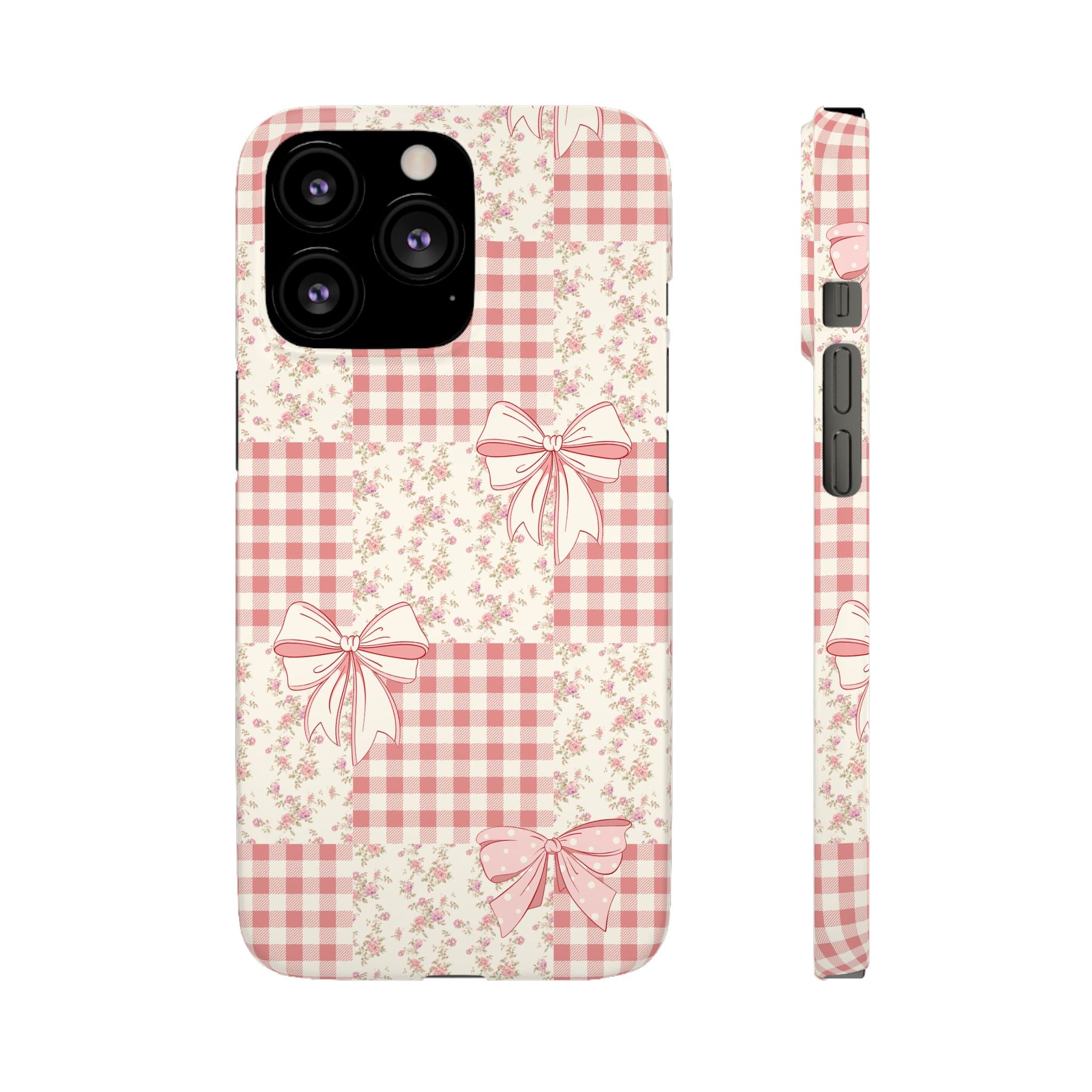 Pink Bow Patchwork Case