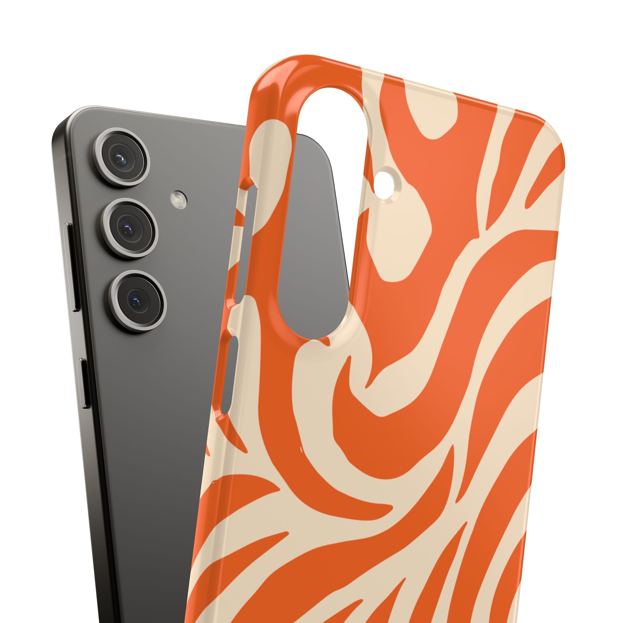 Orange Swirl Phone Case — Retro Abstract iPhone Snap Case