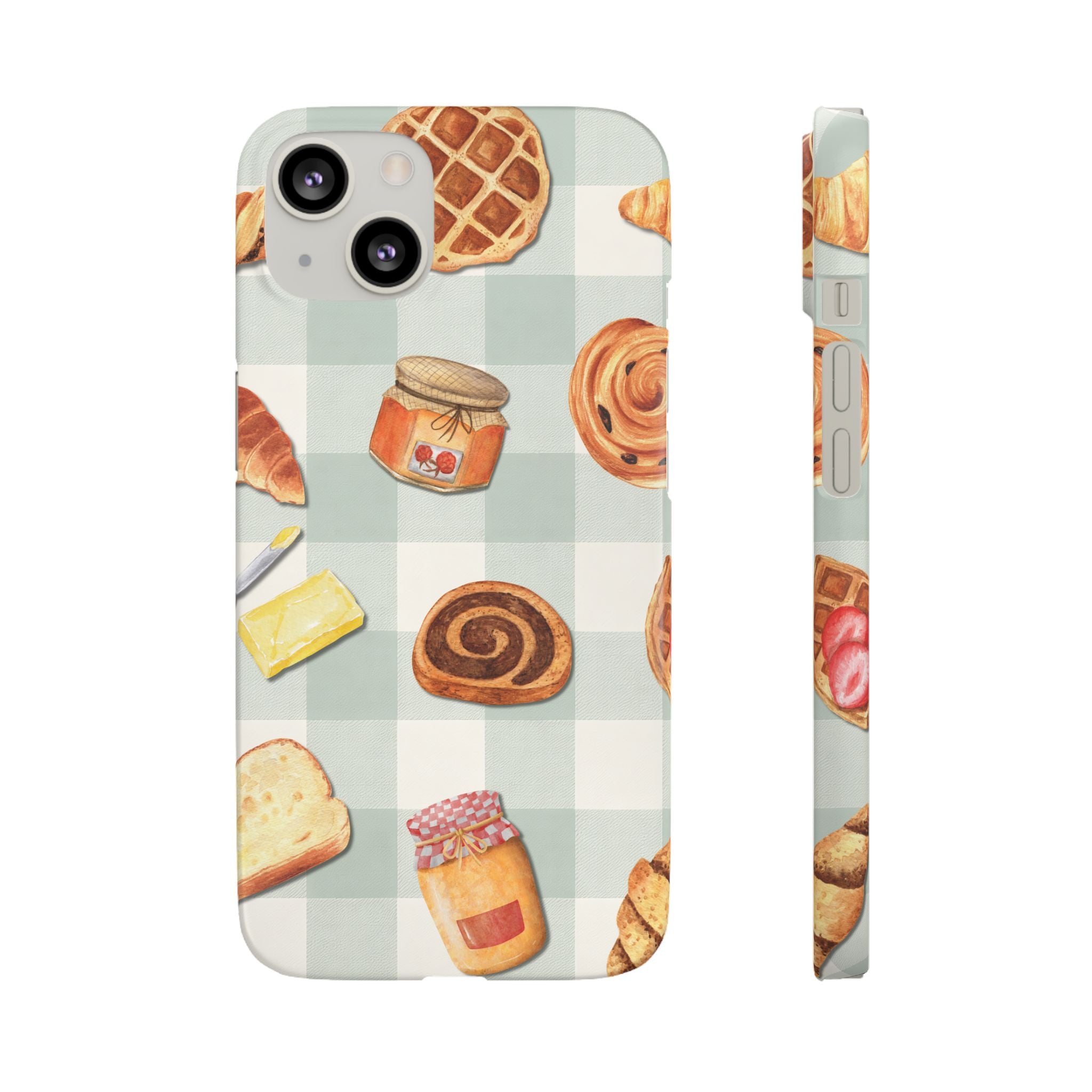 Bakery Breakfast Phone Case — Cute Pastry Pattern Snap Case