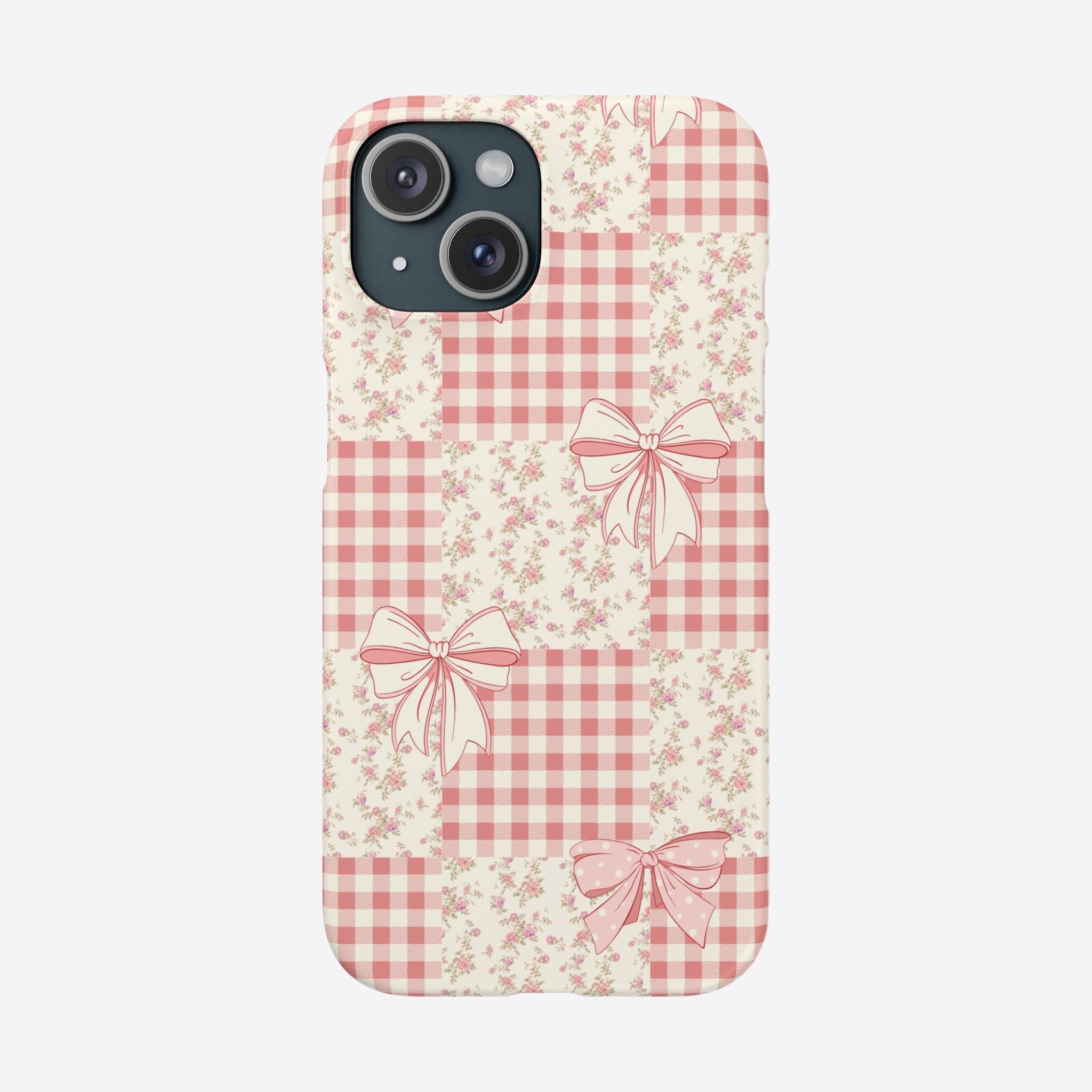 Pink Bow Patchwork Case