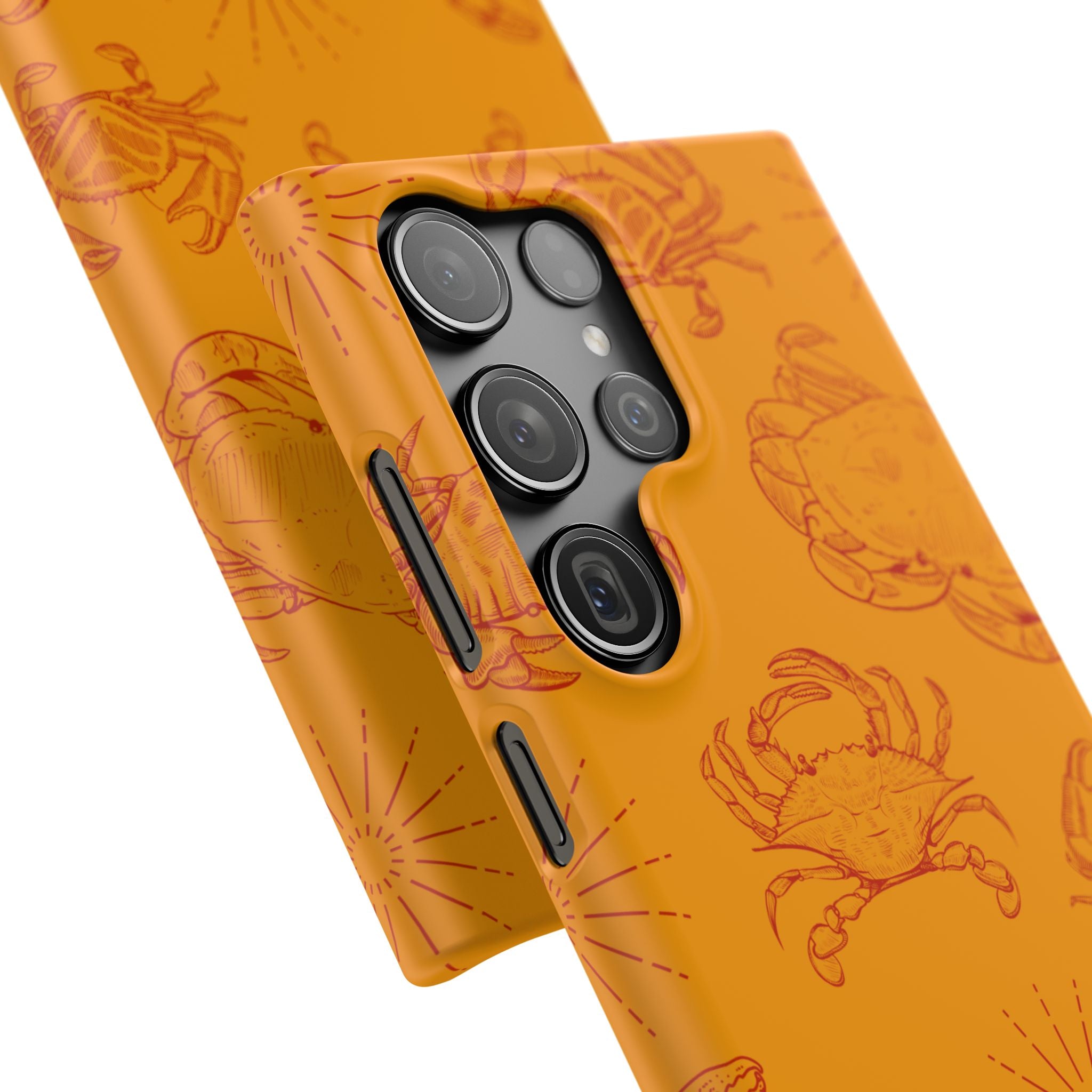 Crab Pattern Snap Case – Orange Coastal Phone Cover