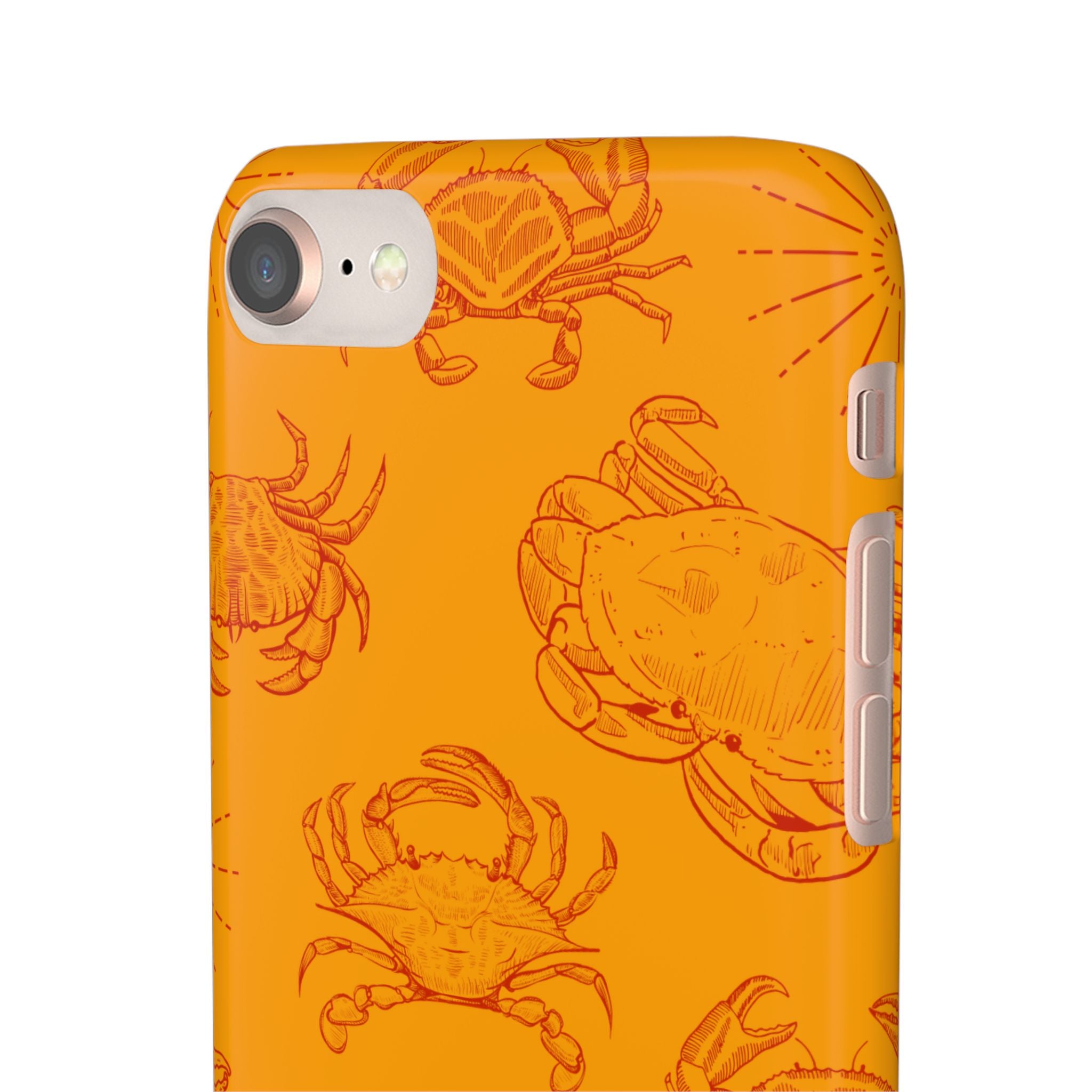 Crab Pattern Snap Case – Orange Coastal Phone Cover