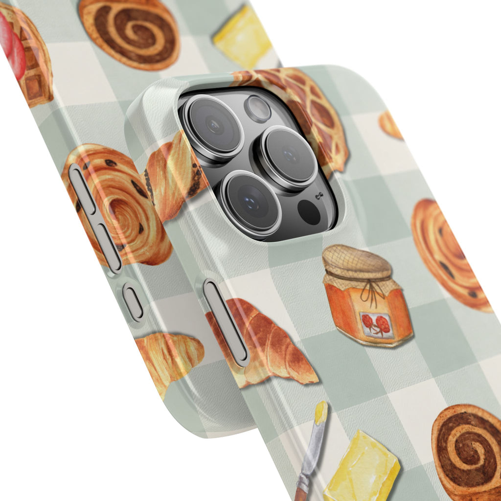 Bakery Breakfast Phone Case — Cute Pastry Pattern Snap Case