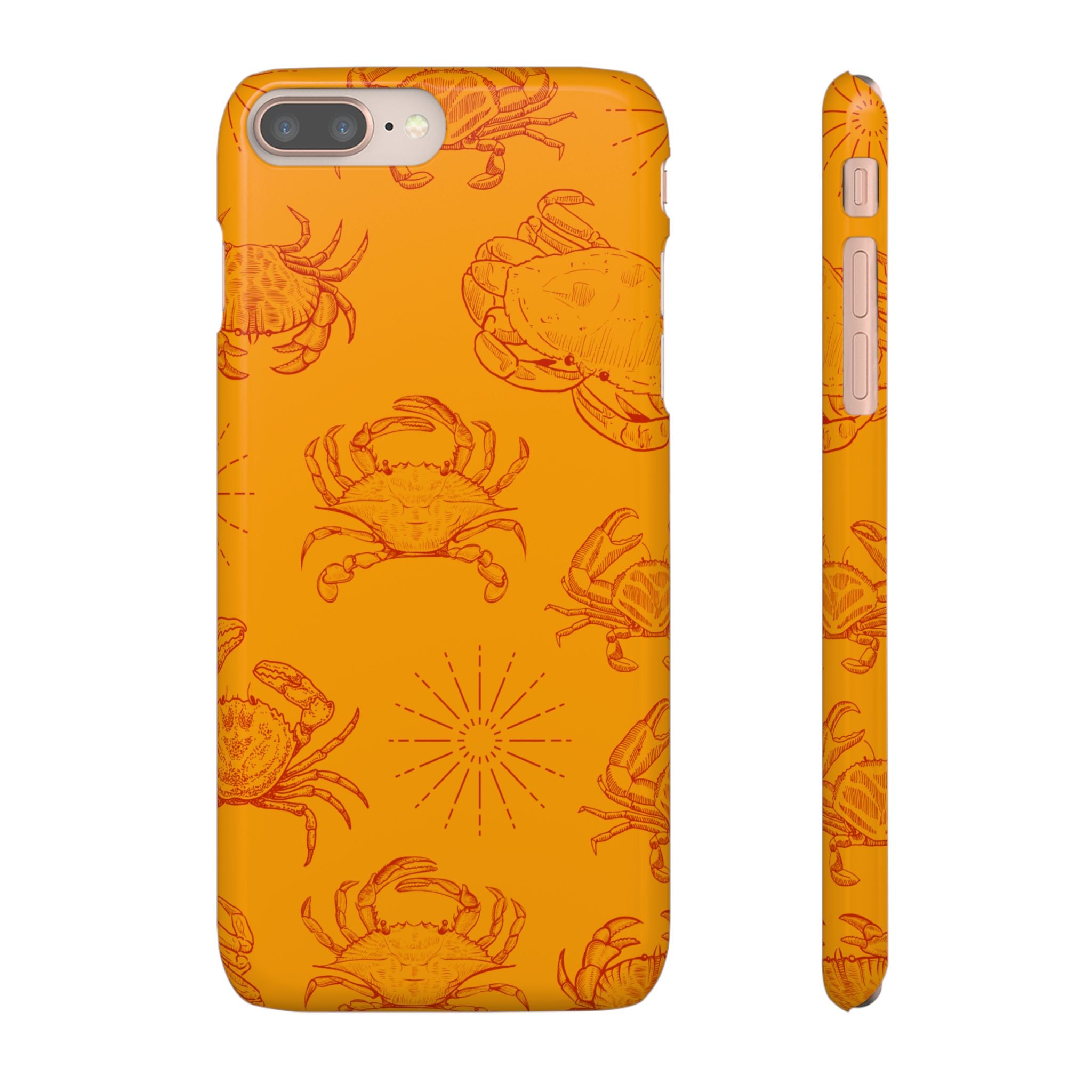 Crab Pattern Snap Case – Orange Coastal Phone Cover