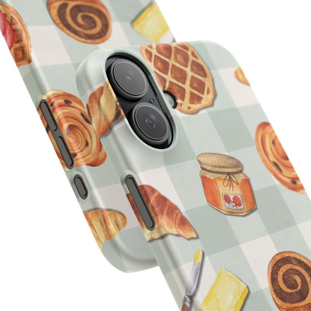 Bakery Breakfast Phone Case — Cute Pastry Pattern Snap Case