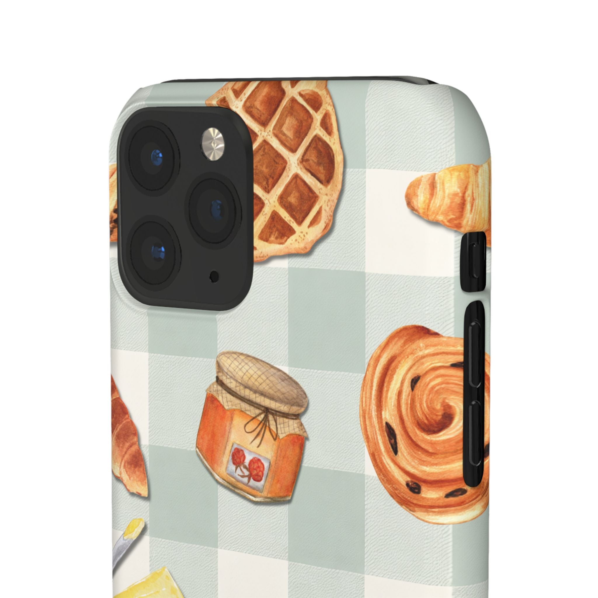 Bakery Breakfast Phone Case — Cute Pastry Pattern Snap Case