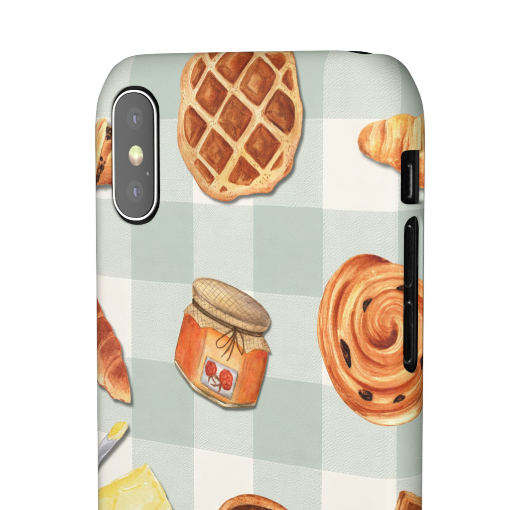 Bakery Breakfast Phone Case — Cute Pastry Pattern Snap Case