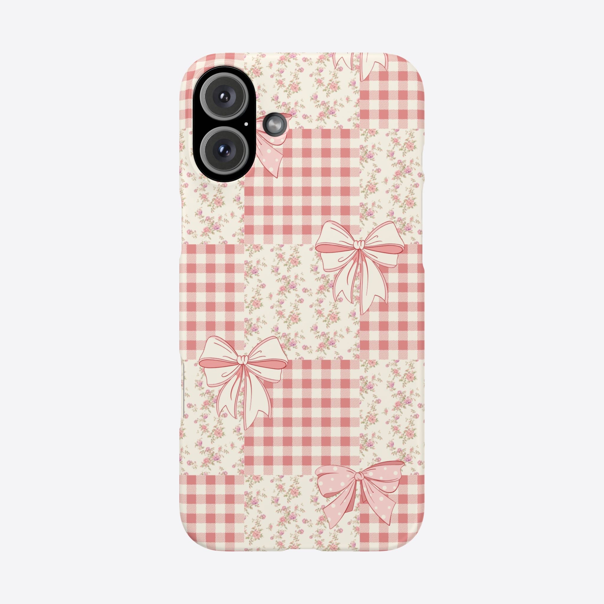 Pink Bow Patchwork Case