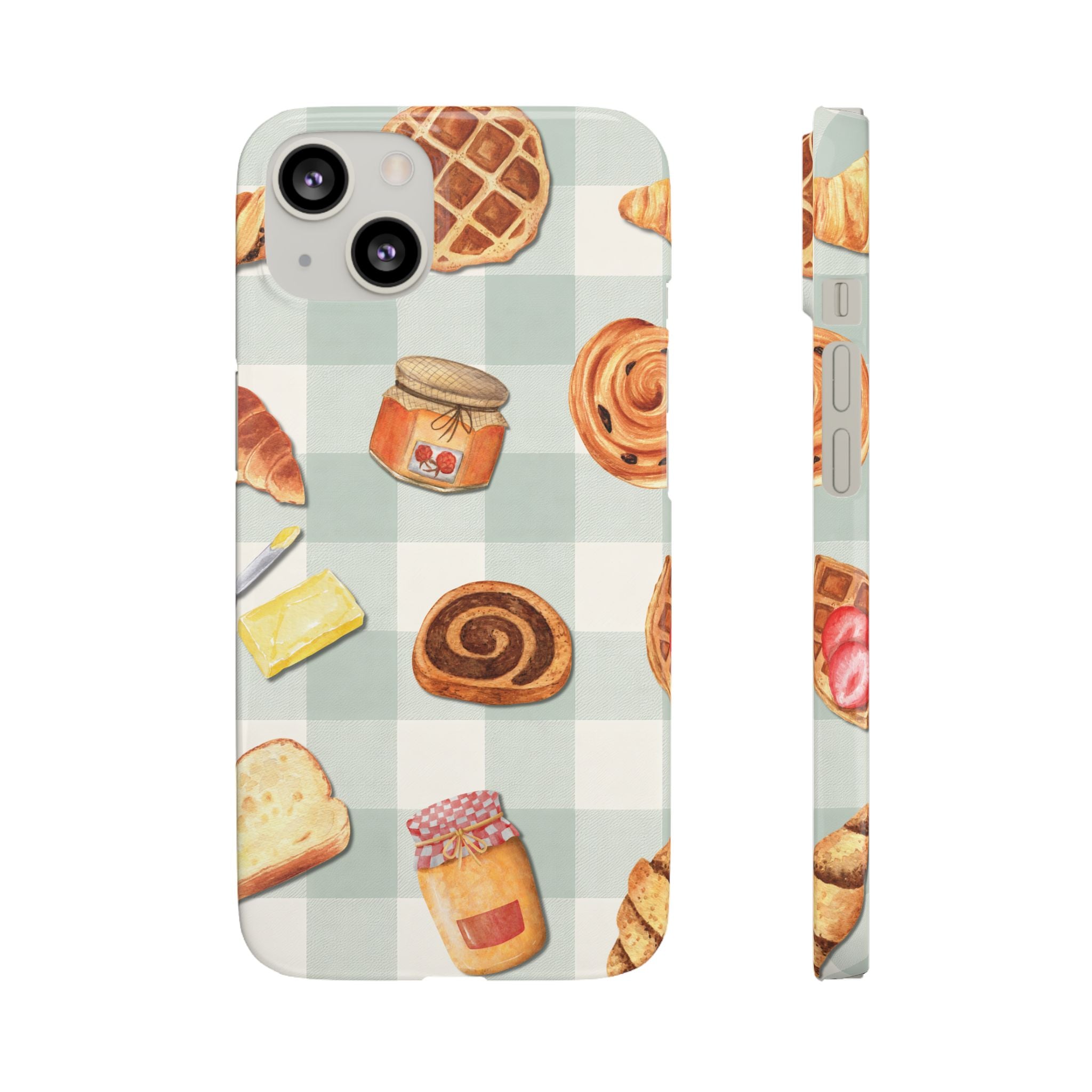 Bakery Breakfast Phone Case — Cute Pastry Pattern Snap Case