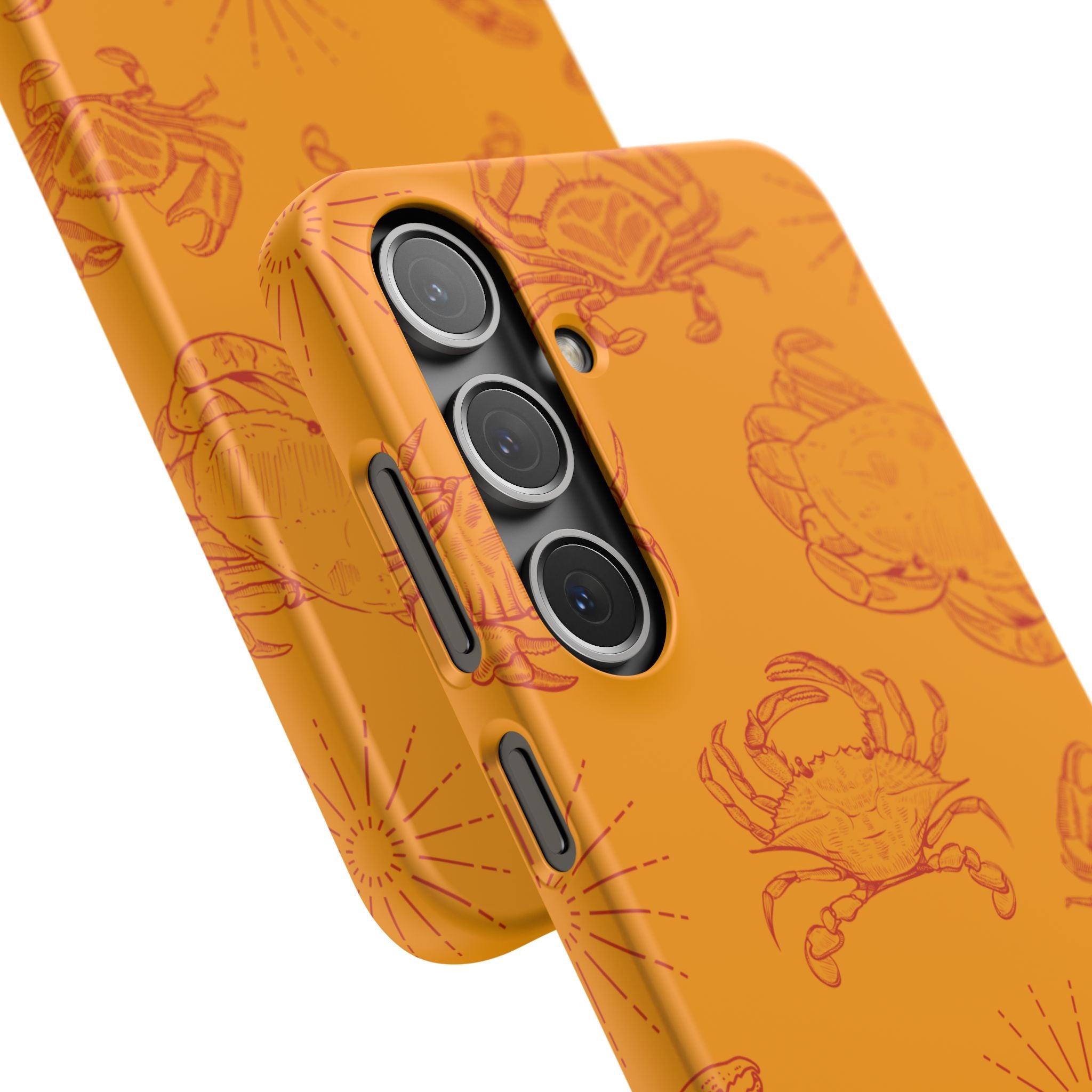 Crab Pattern Snap Case – Orange Coastal Phone Cover