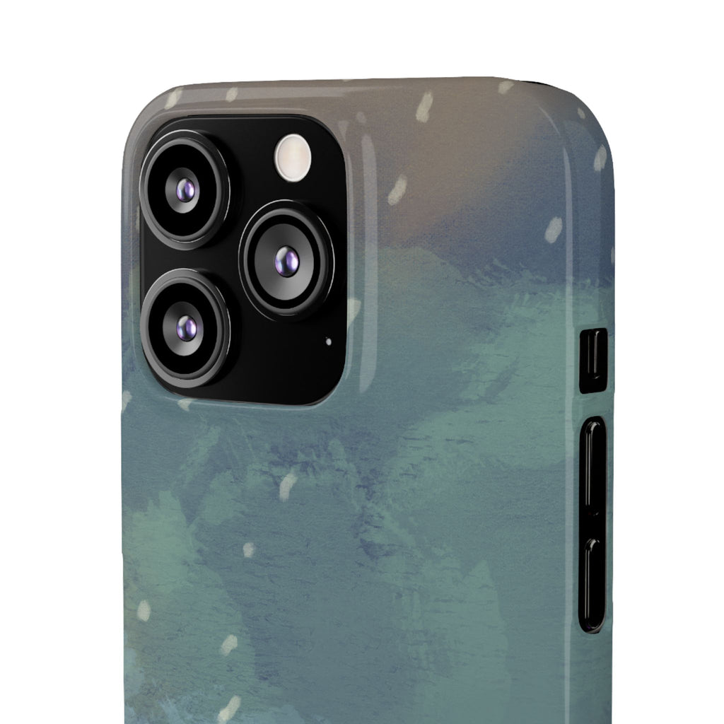 Artistic Rainfall Phone Case – Woman with Umbrella Design