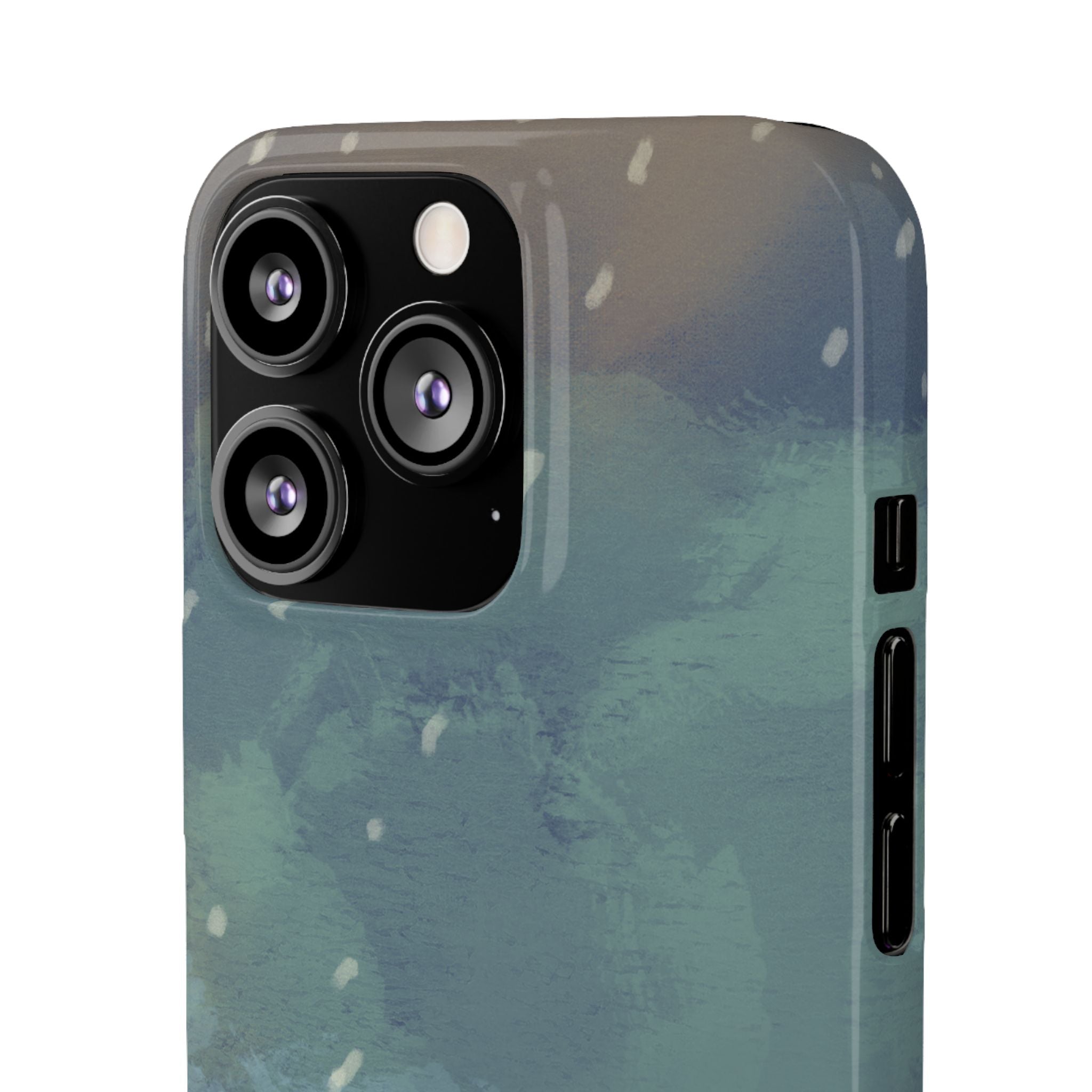 Artistic Rainfall Phone Case – Woman with Umbrella Design