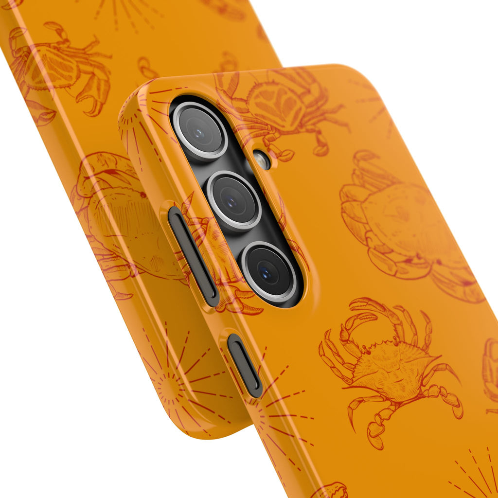 Crab Pattern Snap Case – Orange Coastal Phone Cover