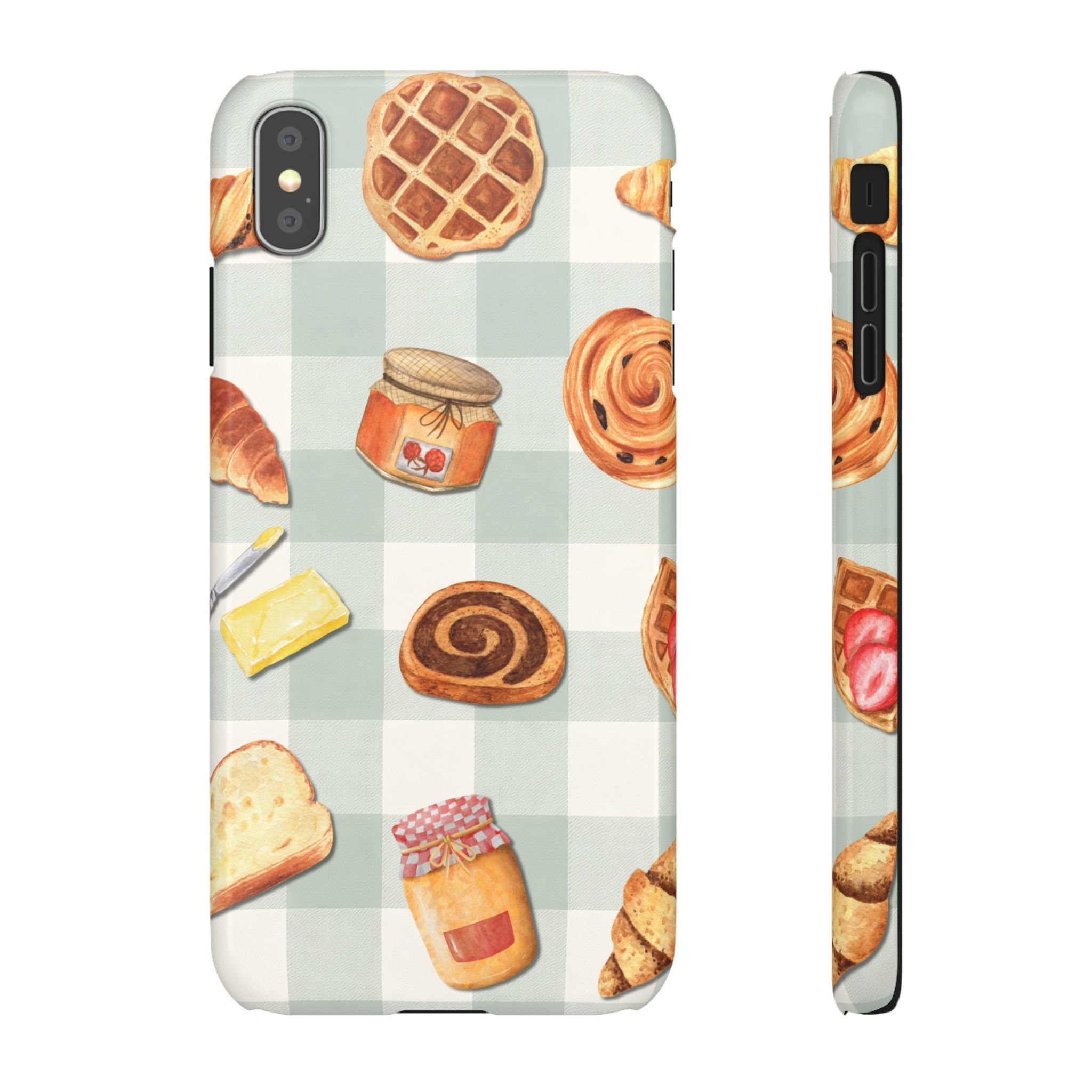 Bakery Breakfast Phone Case — Cute Pastry Pattern Snap Case