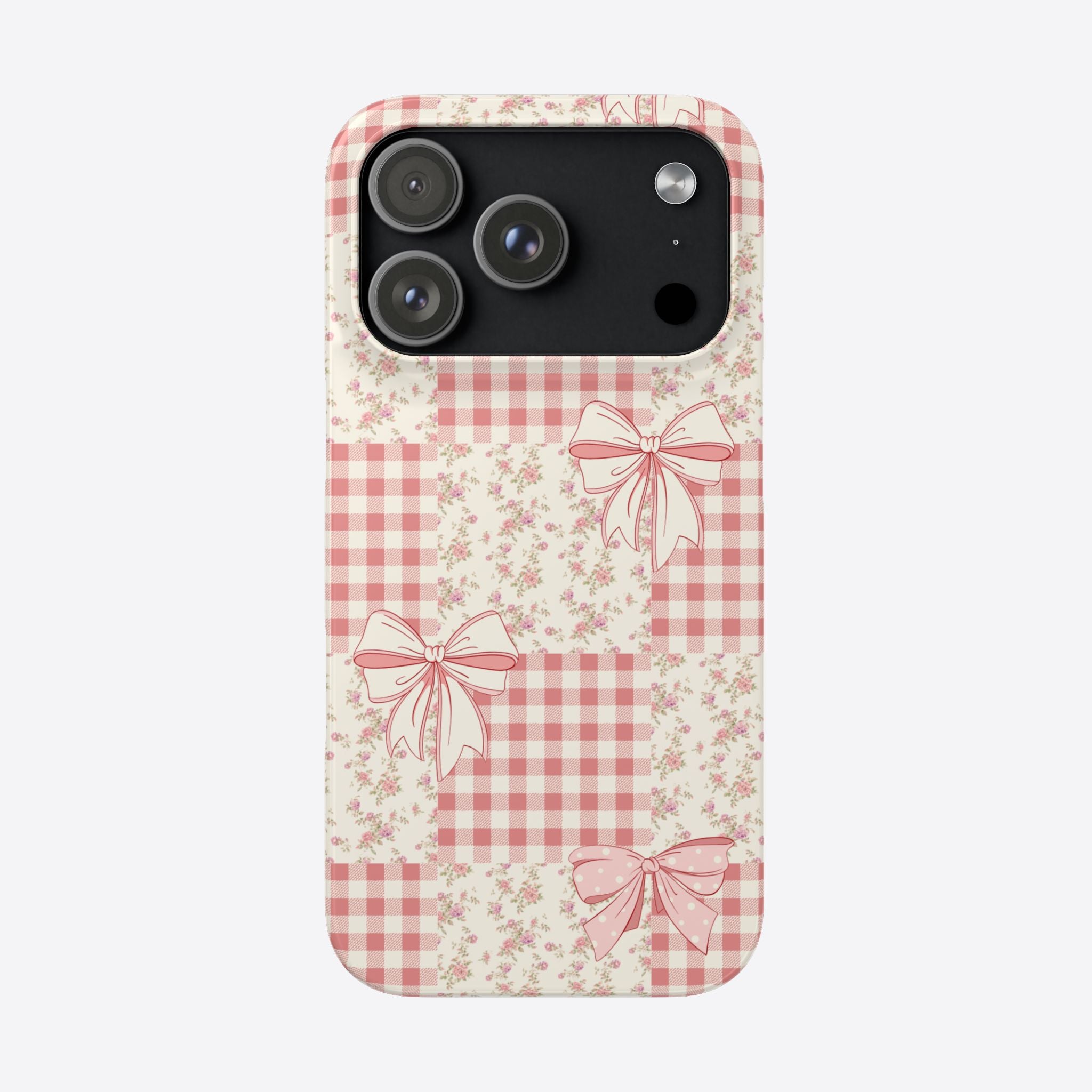 Pink Bow Patchwork Case