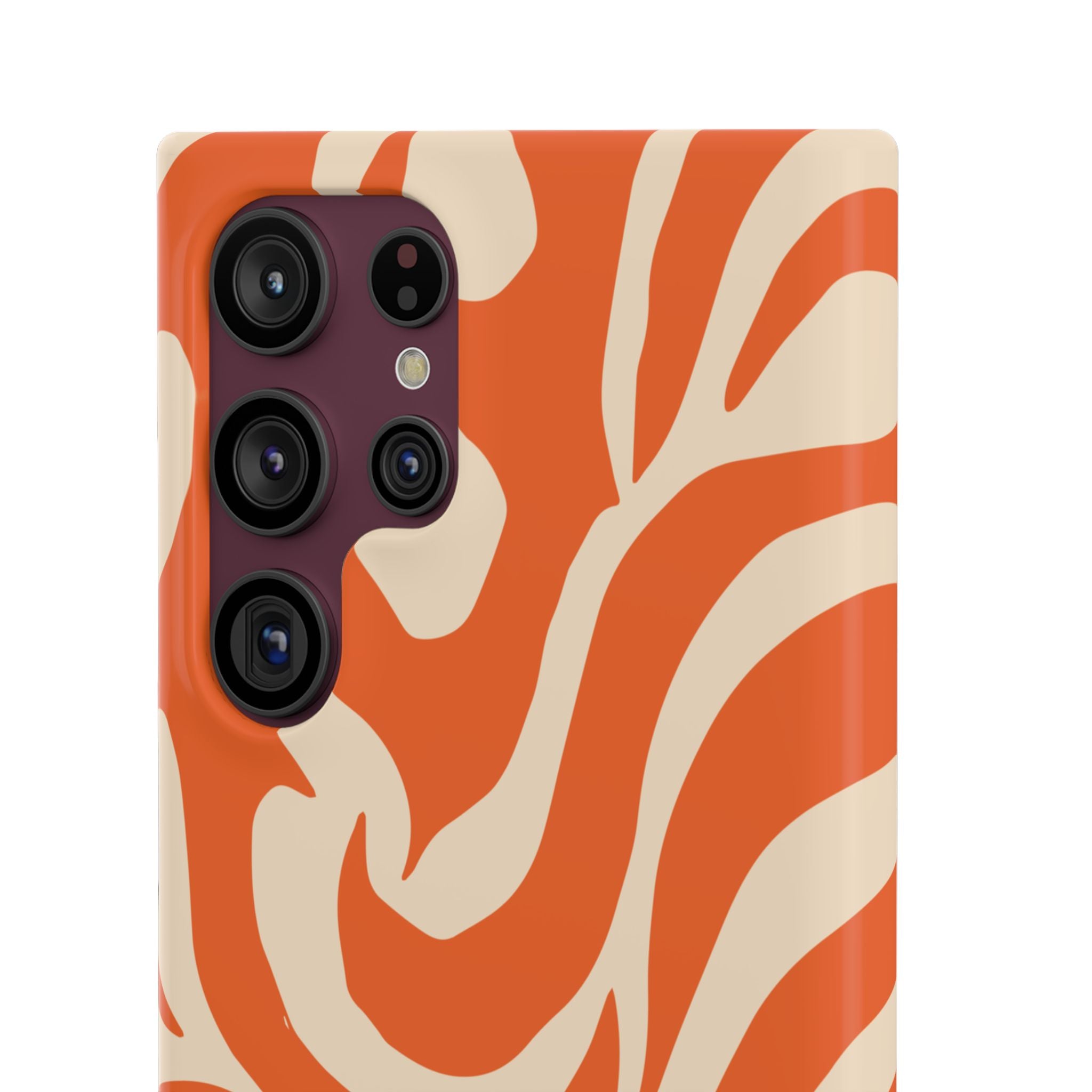 Orange Swirl Phone Case — Retro Abstract iPhone Snap Case