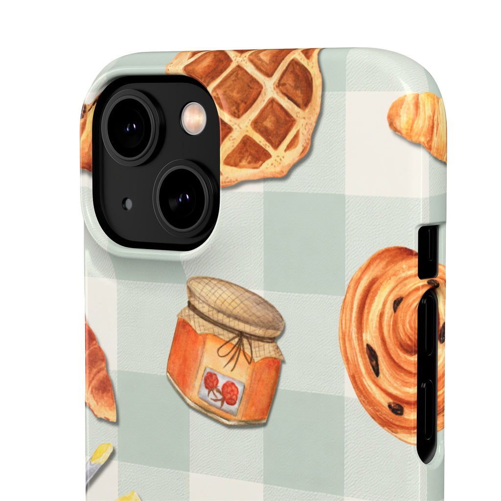 Bakery Breakfast Phone Case — Cute Pastry Pattern Snap Case