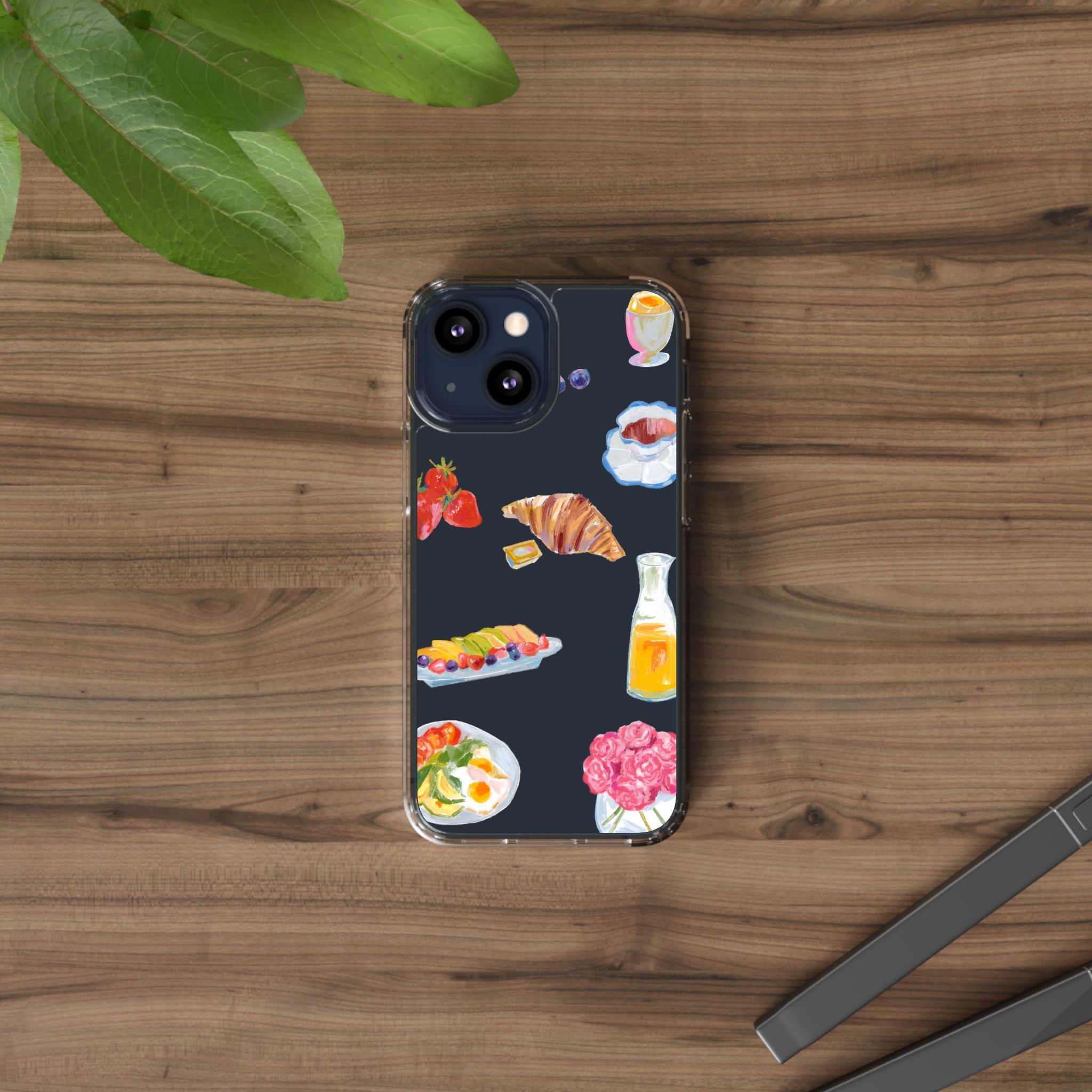 Clear Phone Case — Breakfast Pastries & Brunch Icons Clear Case
