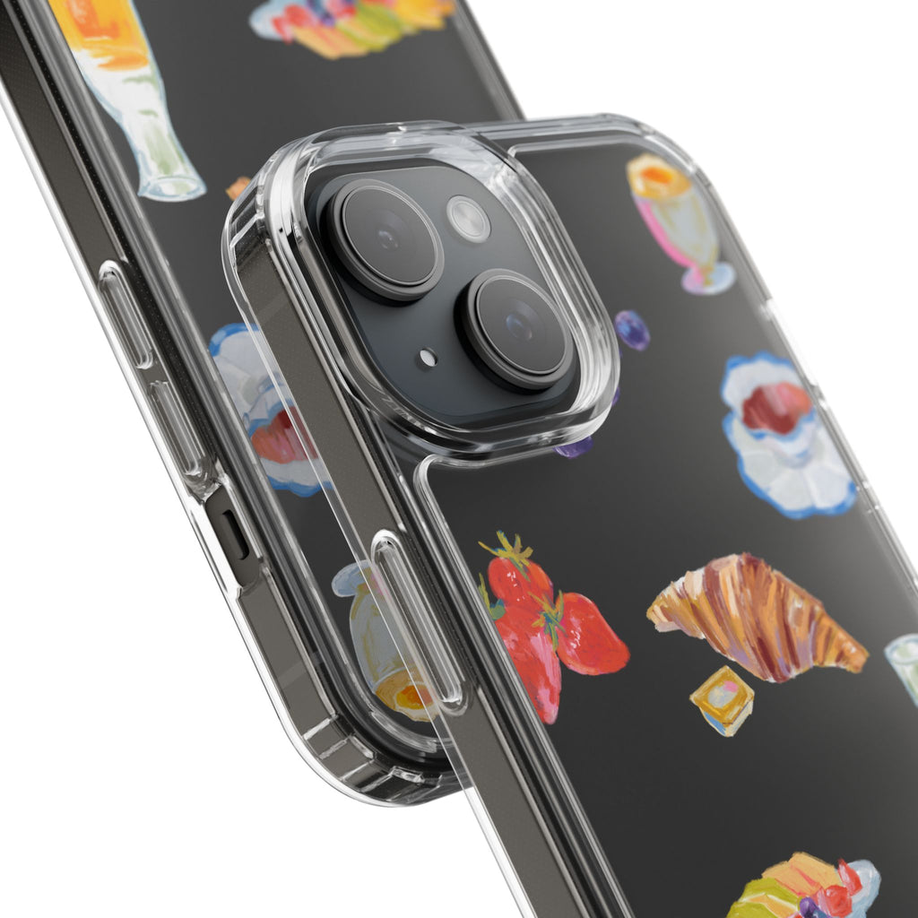 Clear Phone Case — Breakfast Pastries & Brunch Icons Clear Case