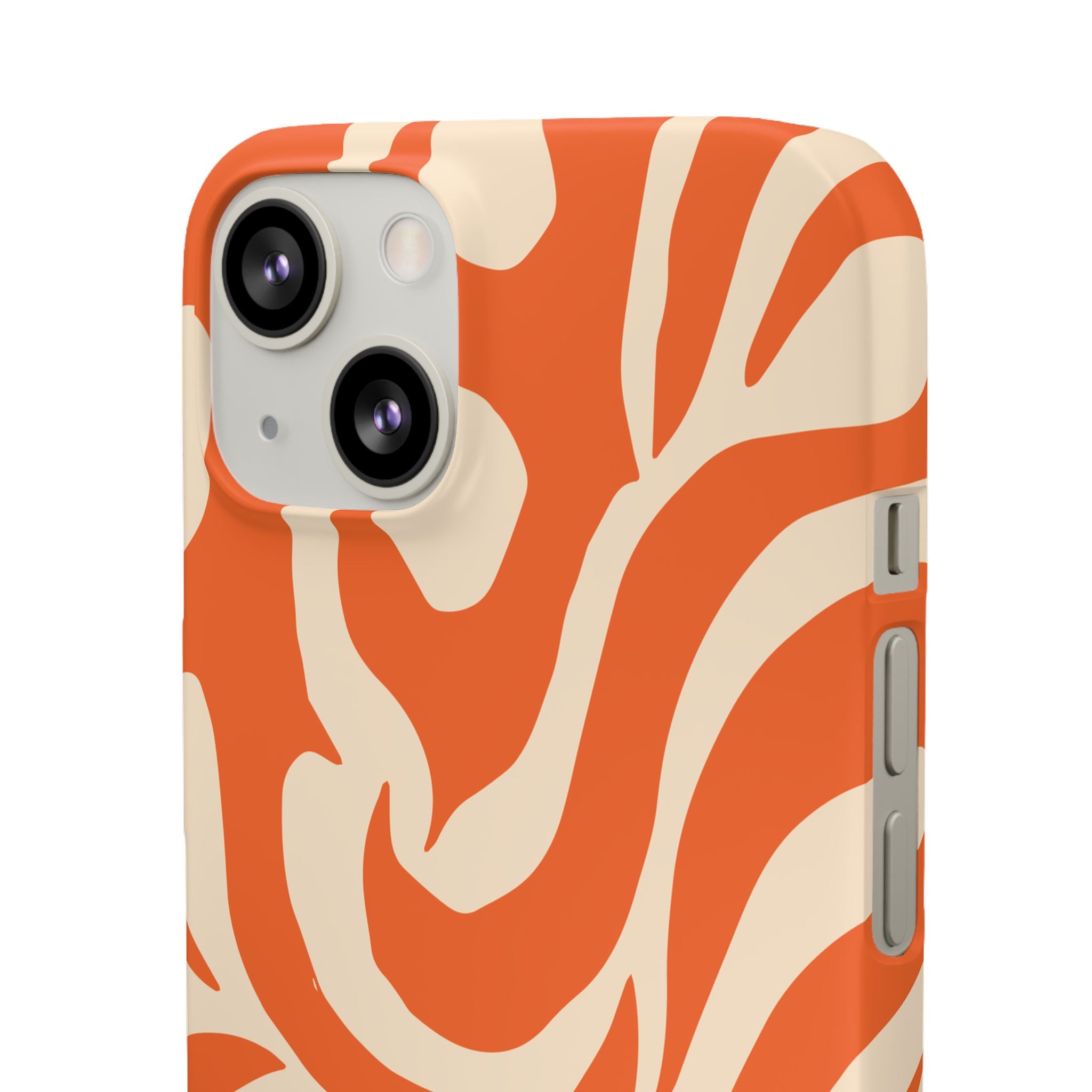 Orange Swirl Phone Case — Retro Abstract iPhone Snap Case