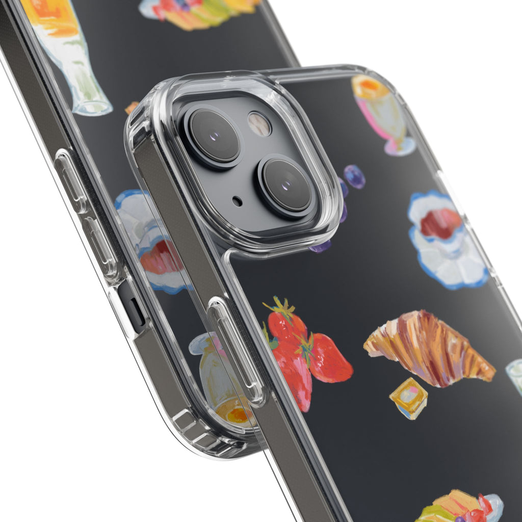 Clear Phone Case — Breakfast Pastries & Brunch Icons Clear Case