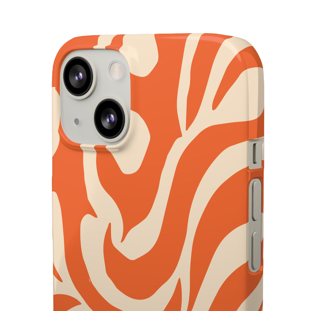 Orange Swirl Phone Case — Retro Abstract iPhone Snap Case