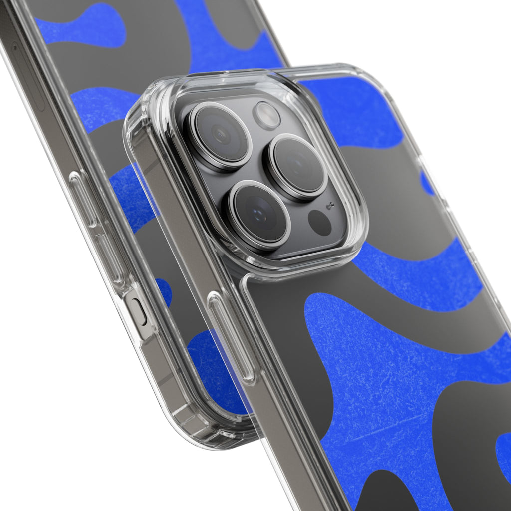Copy of Abstract Blue Wave Clear Phone Case