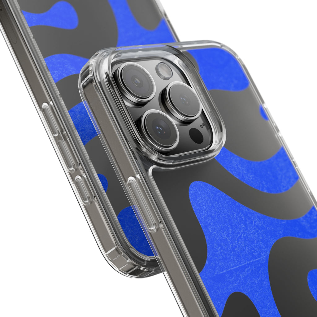Copy of Abstract Blue Wave Clear Phone Case