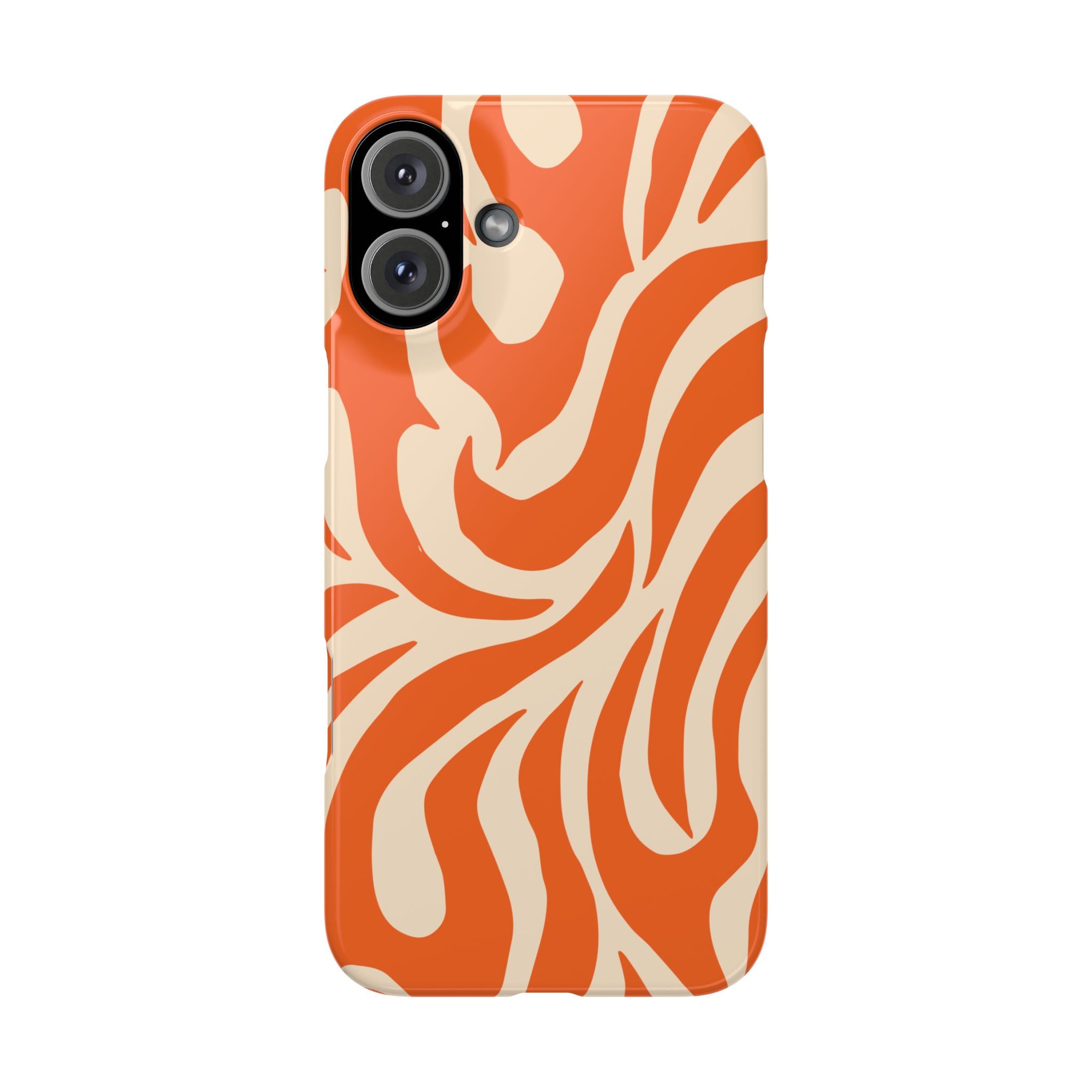 Orange Swirl Phone Case — Retro Abstract iPhone Snap Case