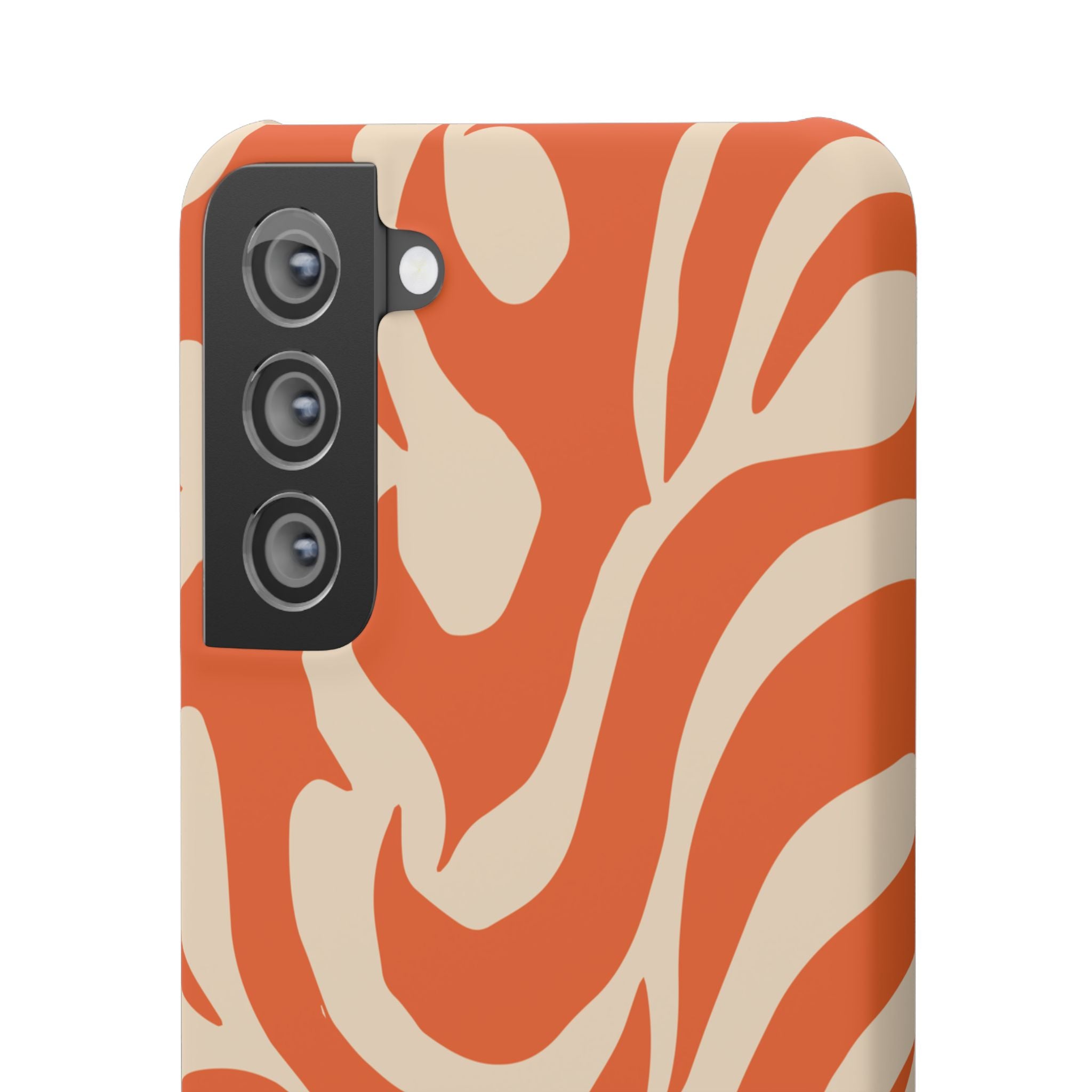 Orange Swirl Phone Case — Retro Abstract iPhone Snap Case