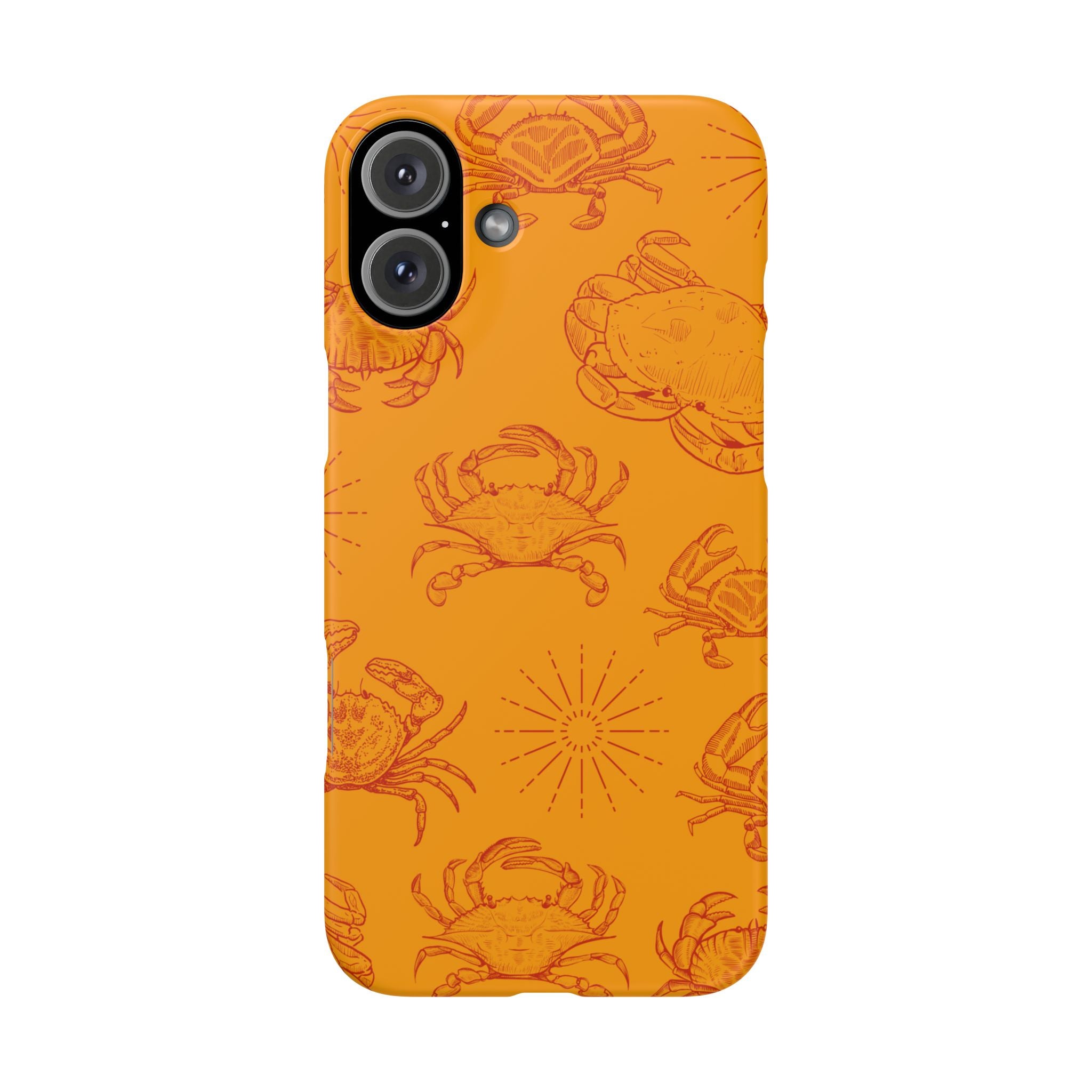 Crab Pattern Snap Case – Orange Coastal Phone Cover