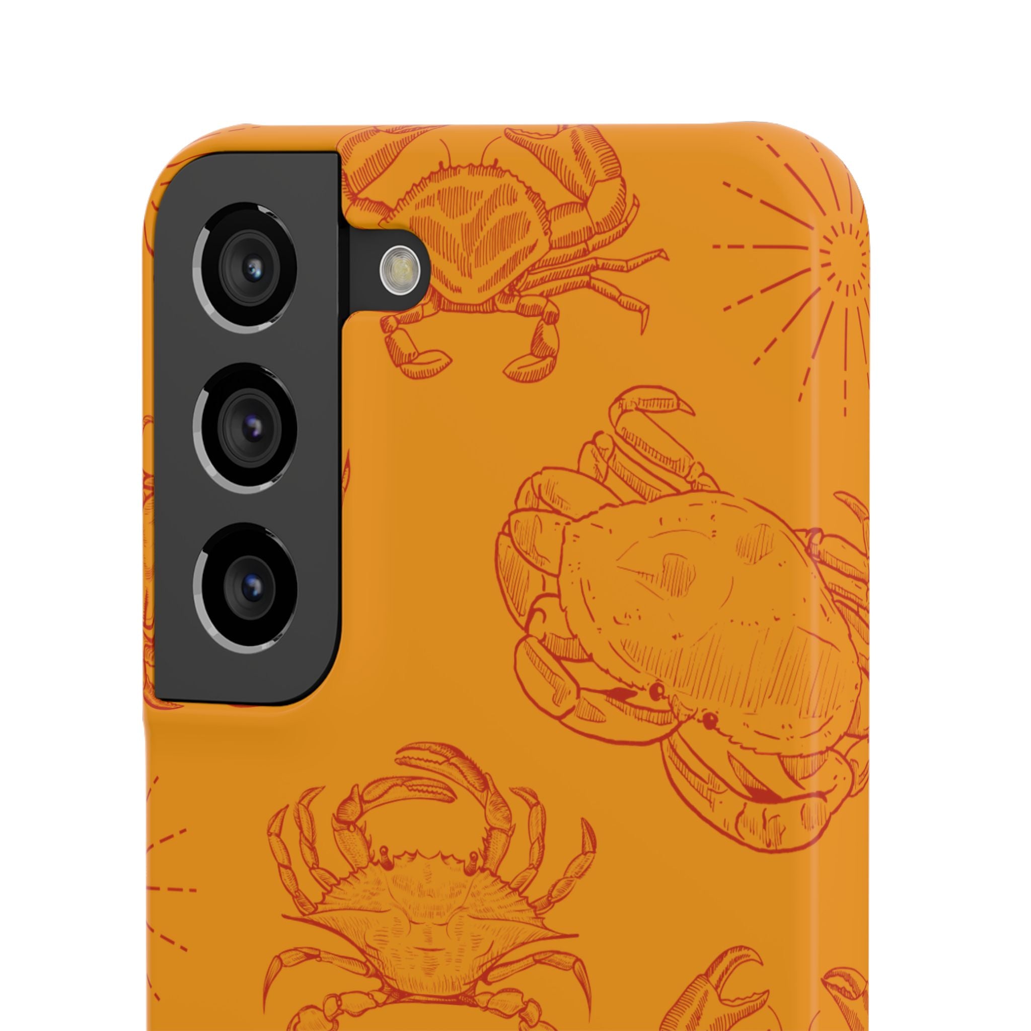 Crab Pattern Snap Case – Orange Coastal Phone Cover