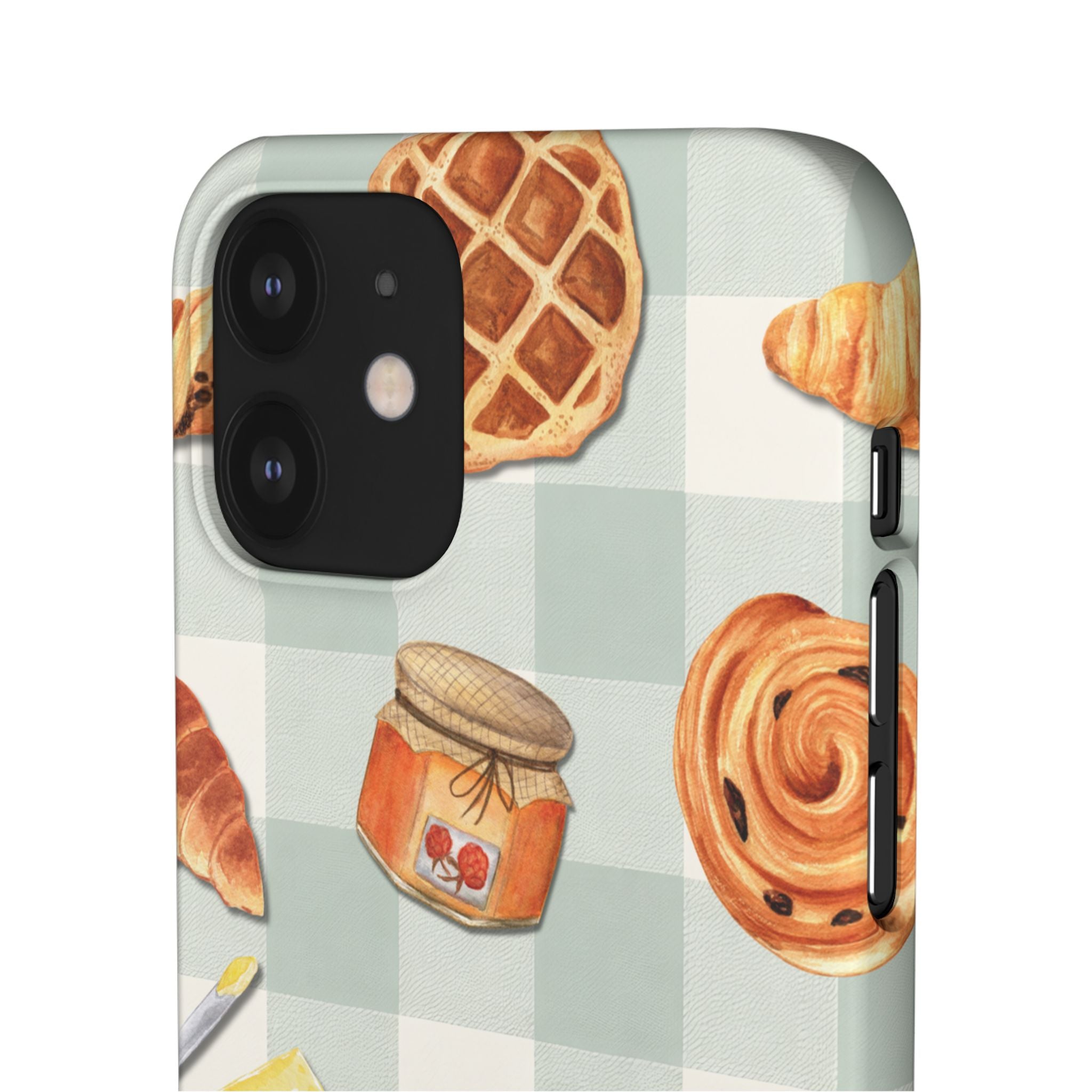 Bakery Breakfast Phone Case — Cute Pastry Pattern Snap Case
