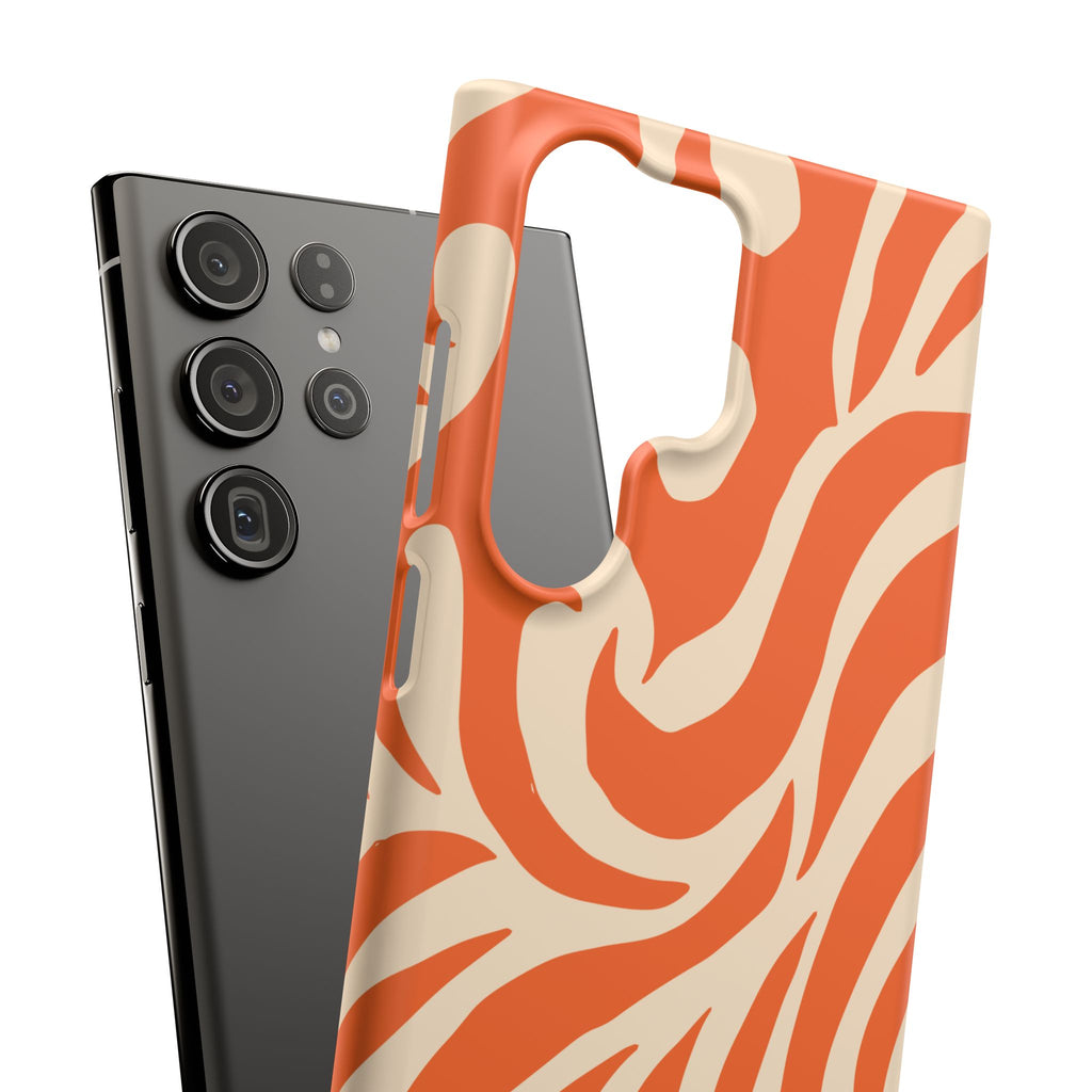 Orange Swirl Phone Case — Retro Abstract iPhone Snap Case