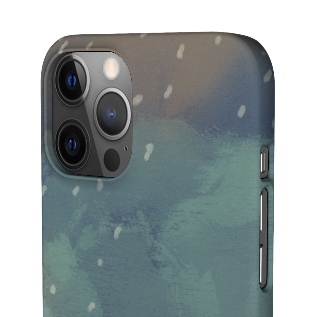 Artistic Rainfall Phone Case – Woman with Umbrella Design
