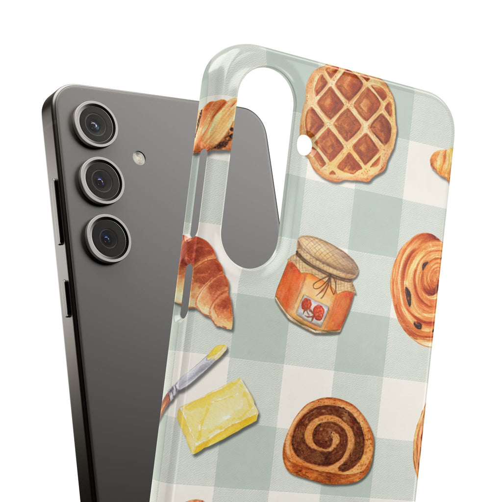 Bakery Breakfast Phone Case — Cute Pastry Pattern Snap Case