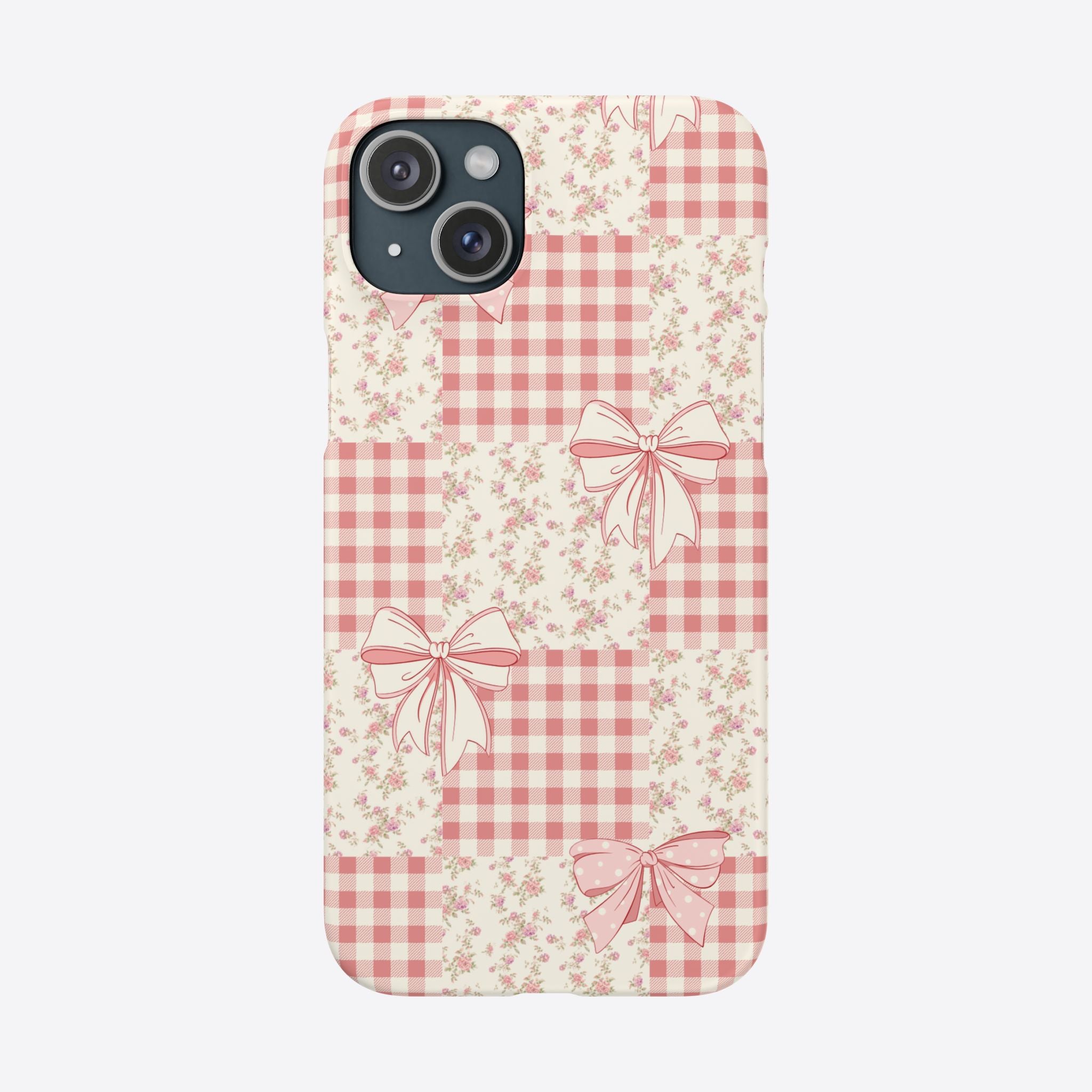 Pink Bow Patchwork Case