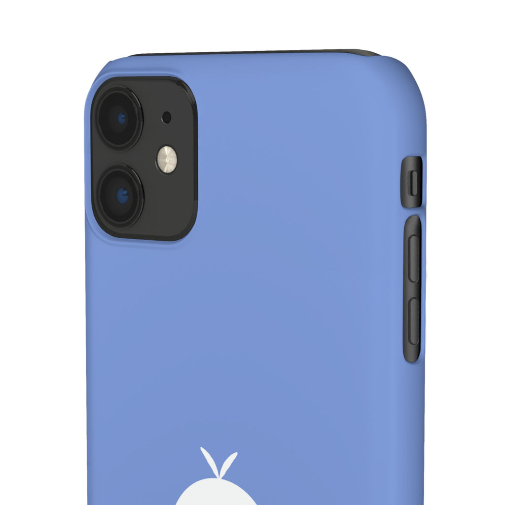 Cute Goose Phone Case – Blue Snap Phone Cover with Whimsical Bird Design