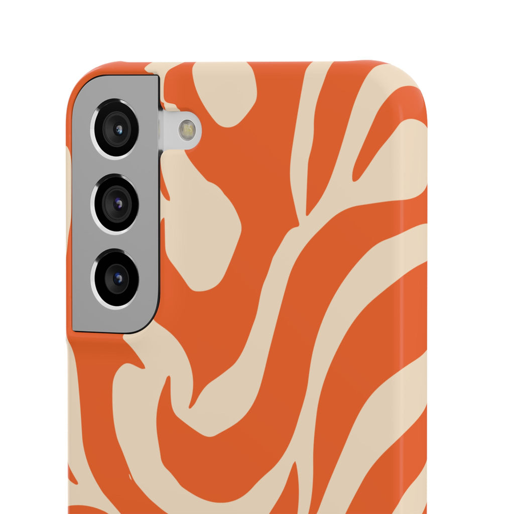 Orange Swirl Phone Case — Retro Abstract iPhone Snap Case