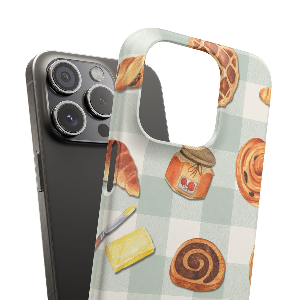 Bakery Breakfast Phone Case — Cute Pastry Pattern Snap Case