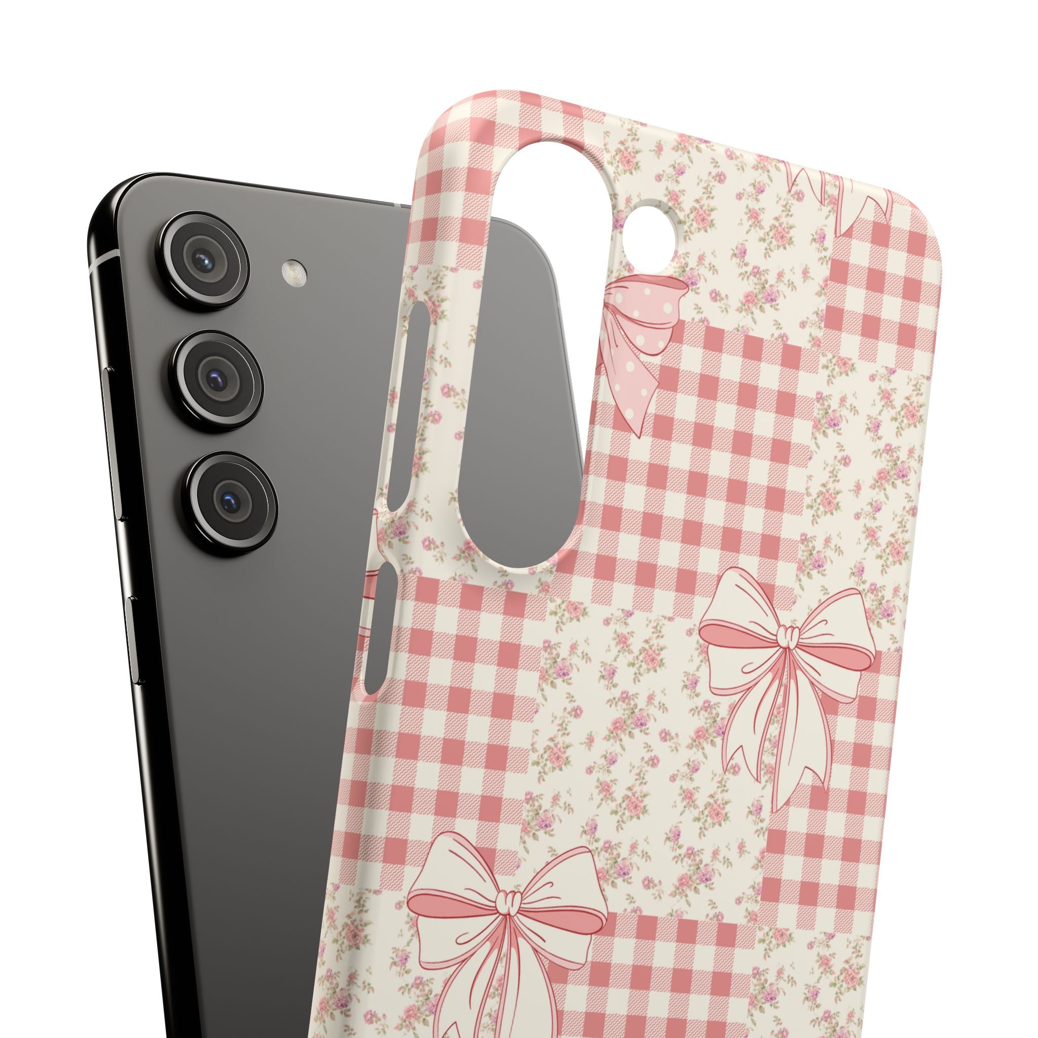 Pink Bow Patchwork Case