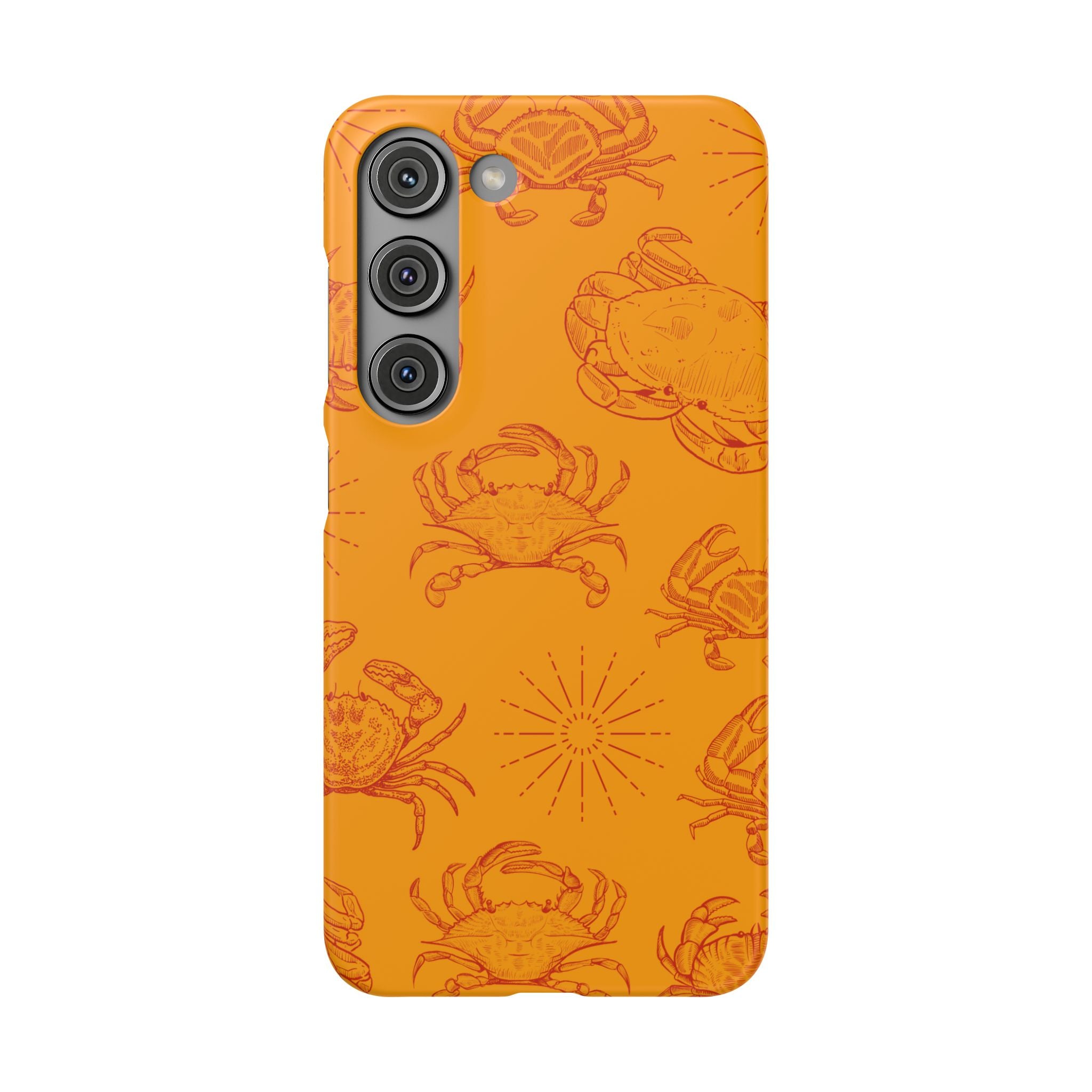 Crab Pattern Snap Case – Orange Coastal Phone Cover