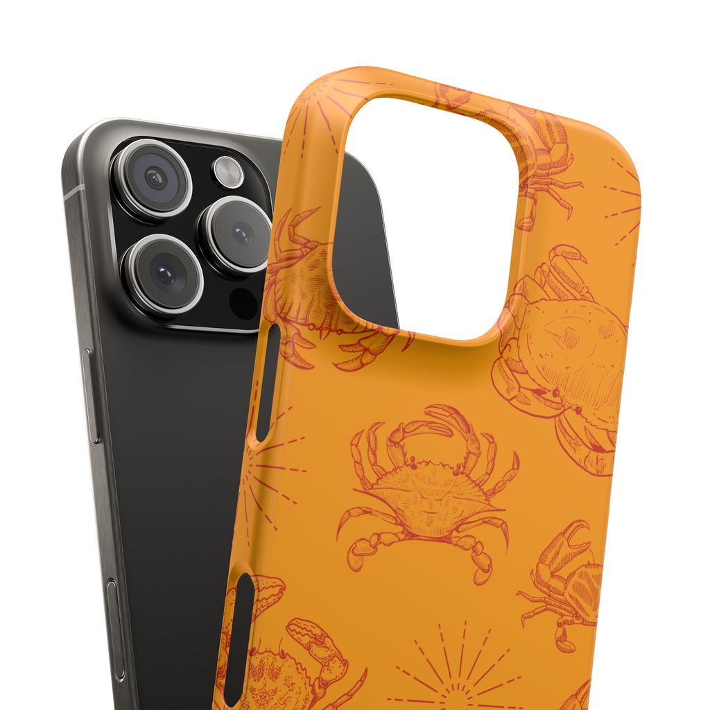 Crab Pattern Snap Case – Orange Coastal Phone Cover